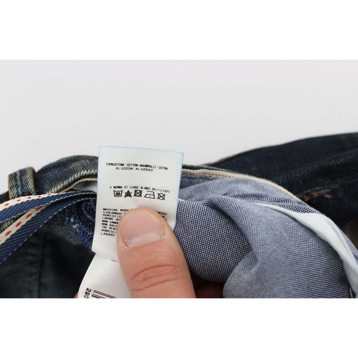 Acht Blue Cotton Denim Jeans for Timeless Style