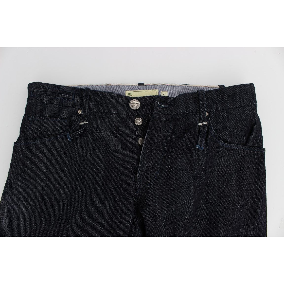 Acht Blue Cotton Elegant Straight Fit Jeans for Effortless Style