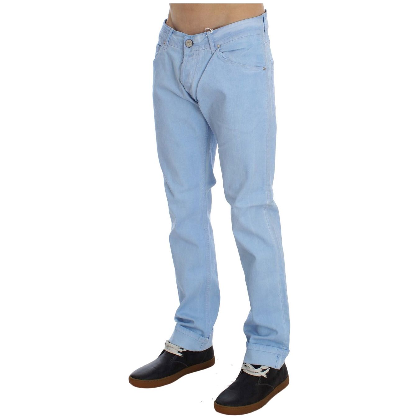 Acht Blue Denim Regular Fit Jeans for Refined Style