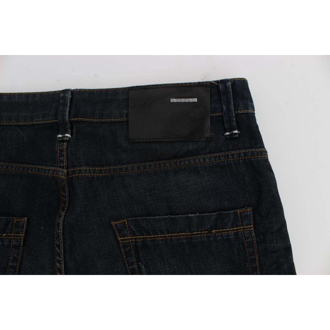 Acht Dark Blue Cotton Straight Fit Jeans for Discerning Taste