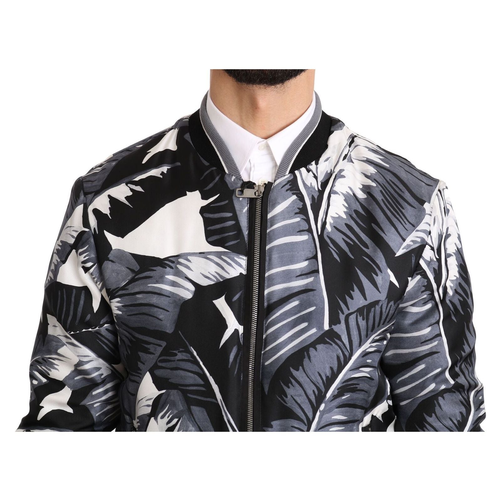 Dolce & Gabbana Green Silk Bomber Jacket