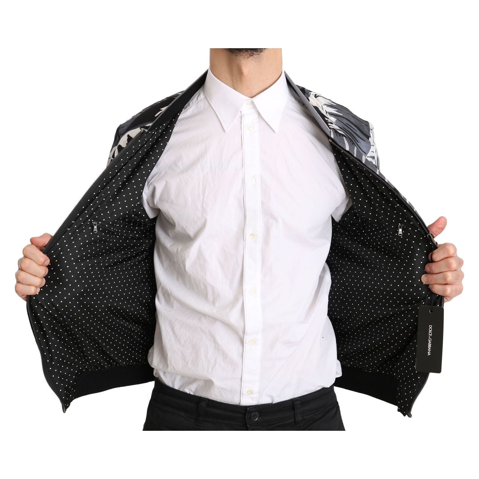 Dolce & Gabbana Green Silk Bomber Jacket