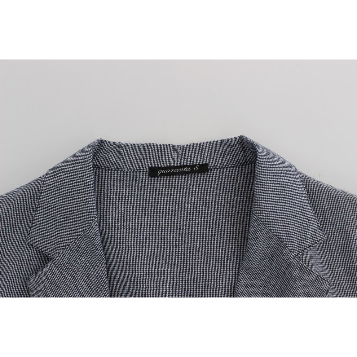 Master Coat Blue Cotton Blend Double-Breasted Blazer