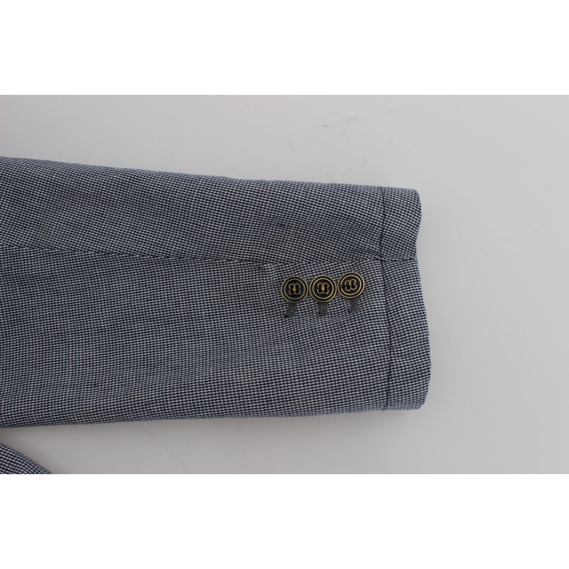 Master Coat Blue Cotton Blend Double-Breasted Blazer