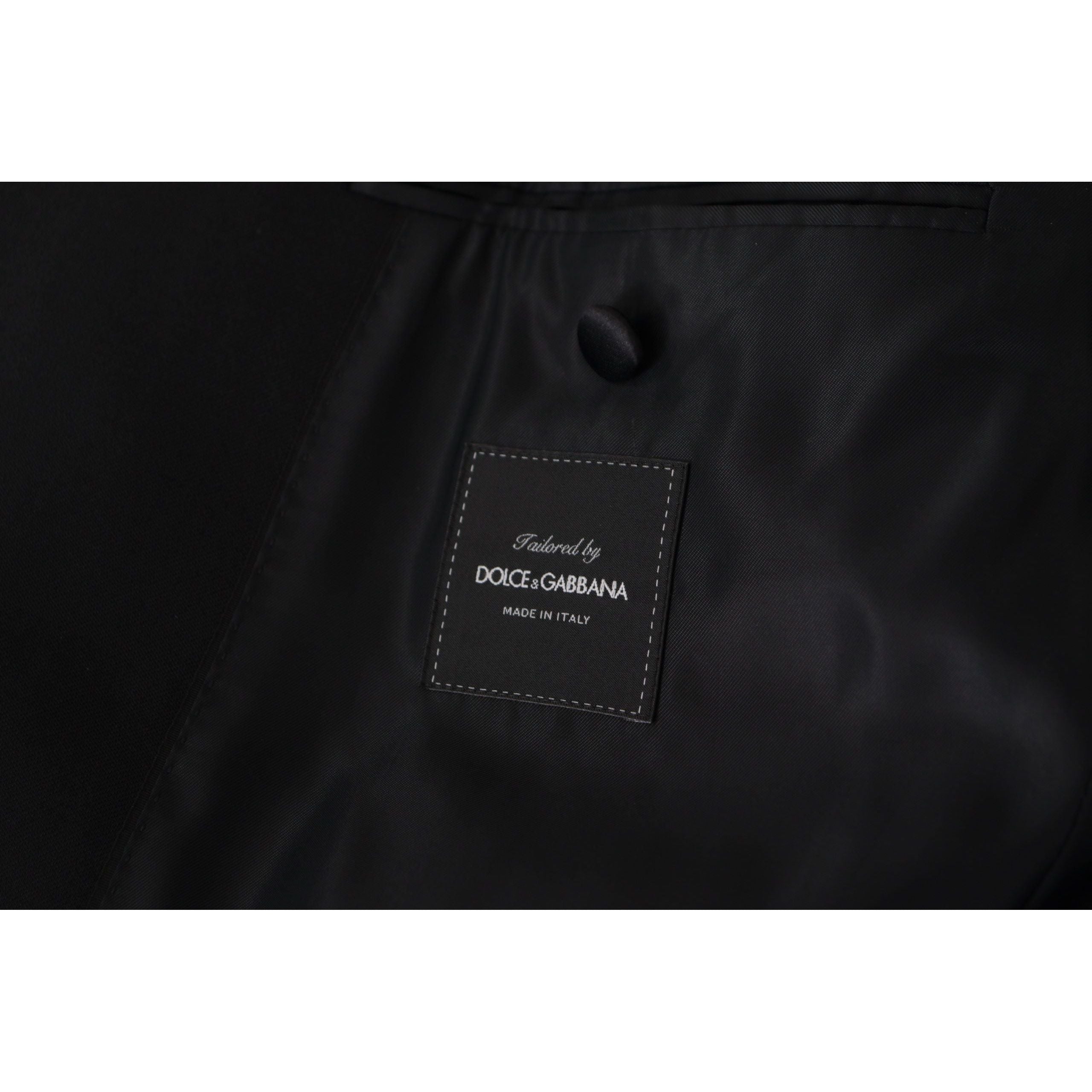 Dolce & Gabbana Black Wool Double Breasted Blazer