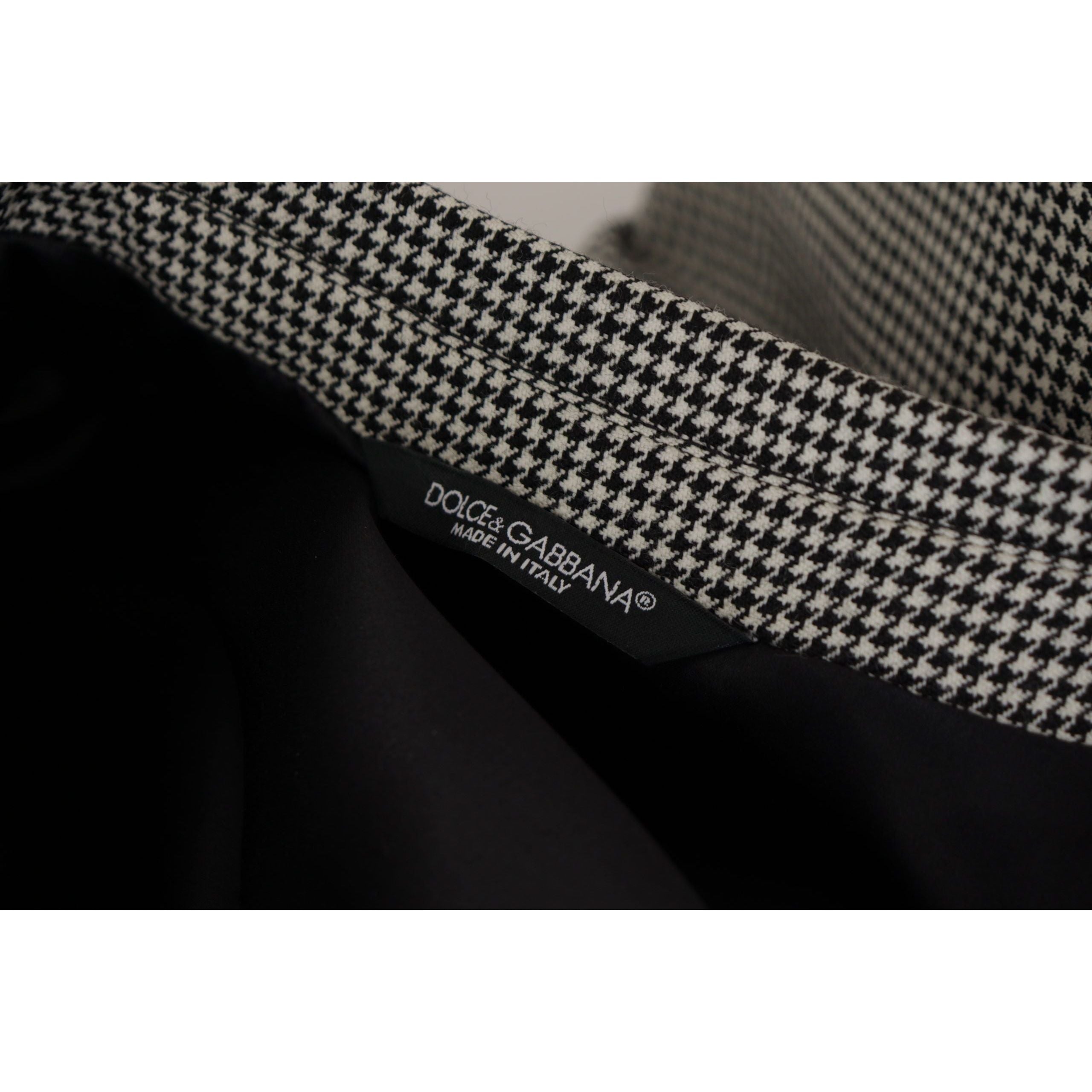 Dolce & Gabbana Gray Wool Checkered Blazer