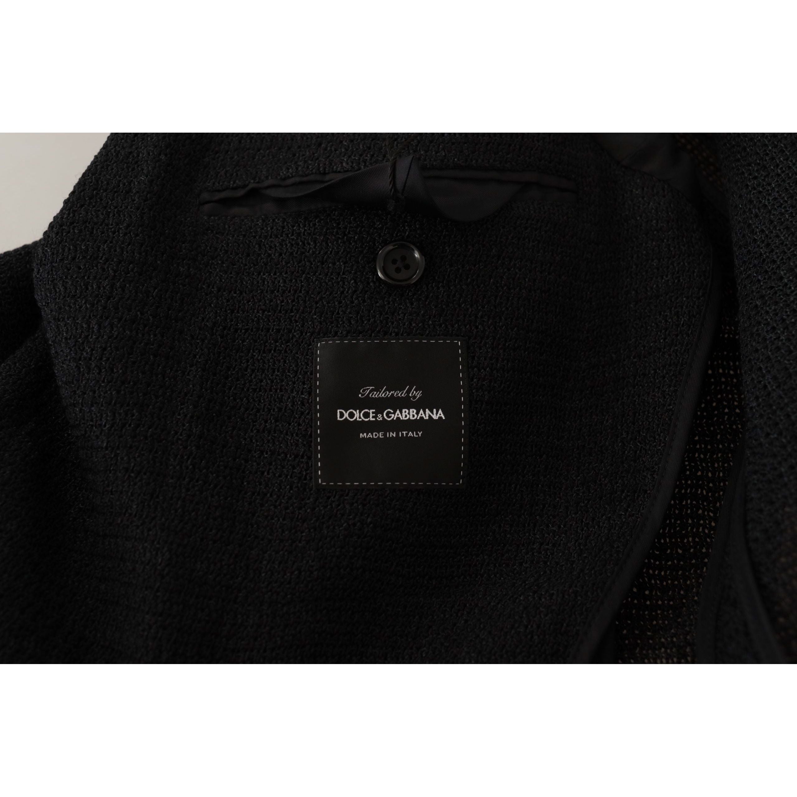 Dolce & Gabbana Navy Wool Elegant Single Breasted Blazer