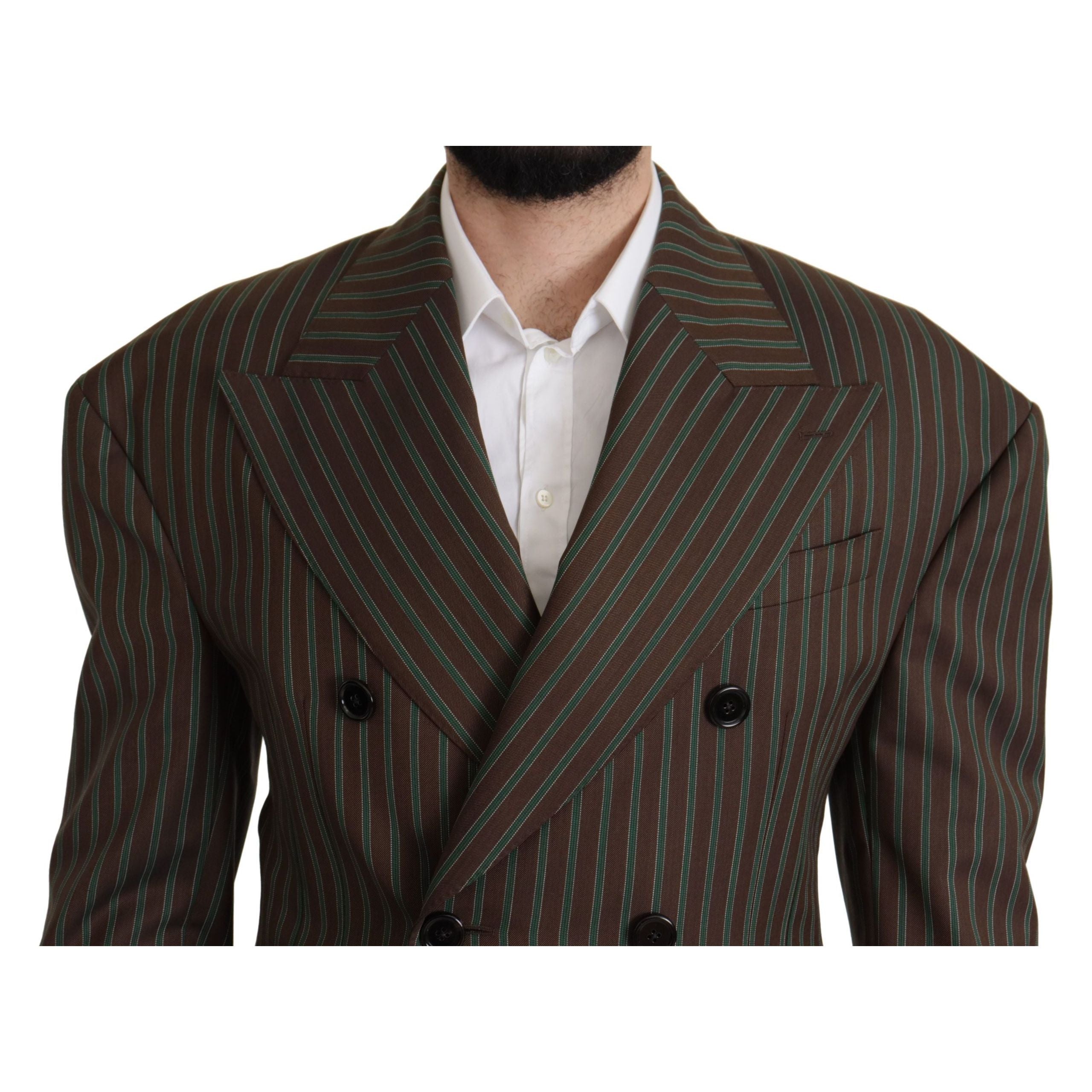 Dolce & Gabbana Multicolor Striped Wool Blazer