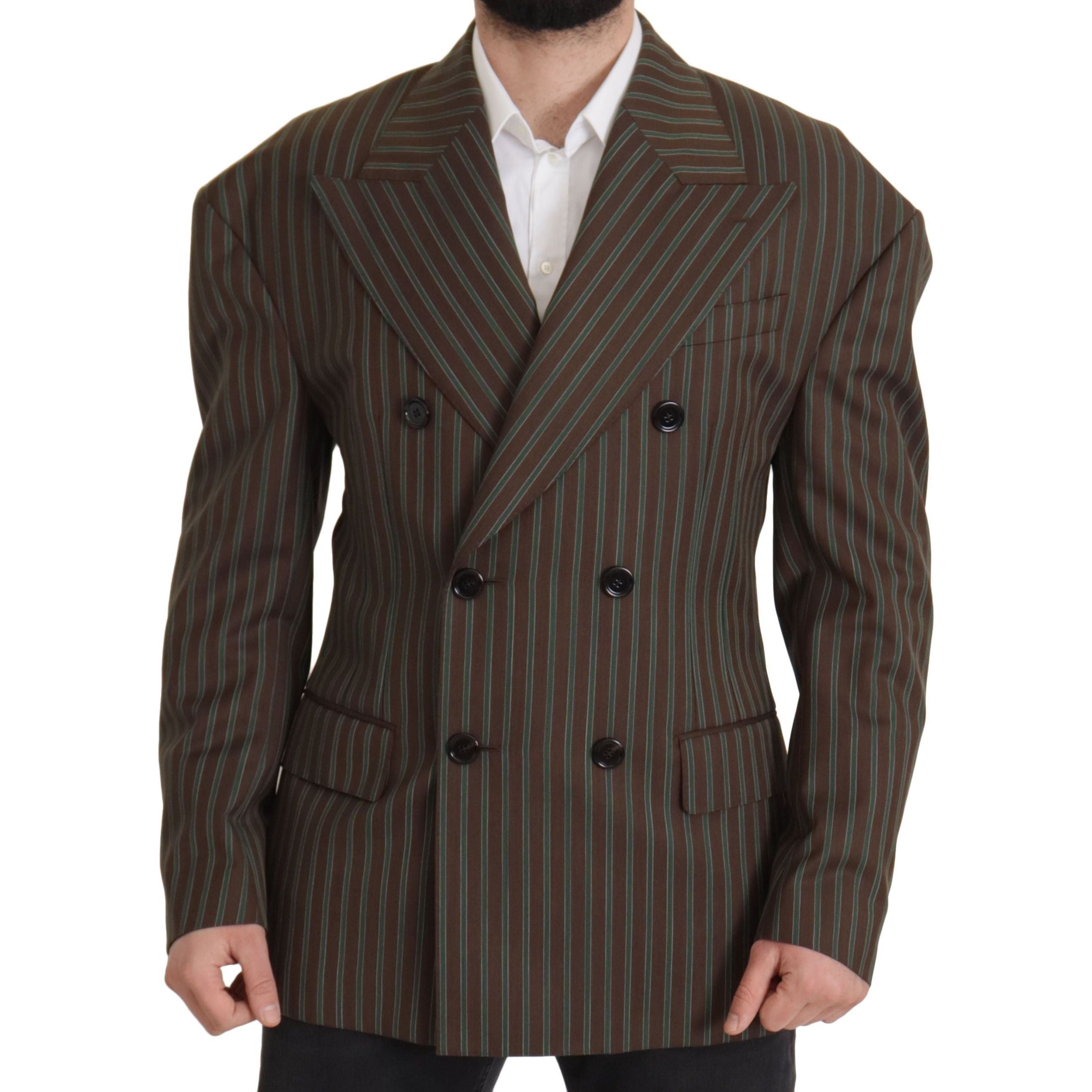 Dolce & Gabbana Multicolor Striped Wool Blazer