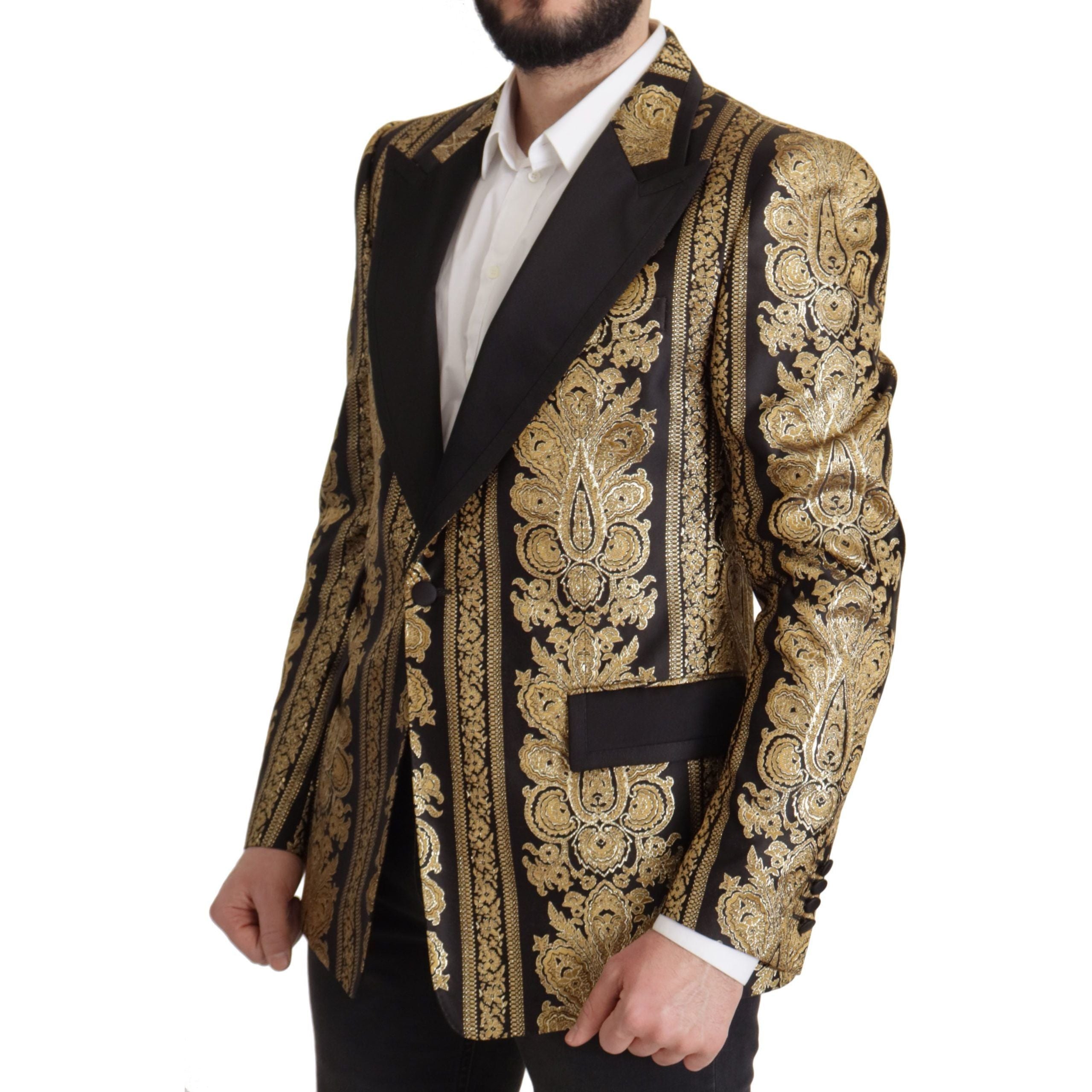 Dolce & Gabbana Black Jacquard Blazer