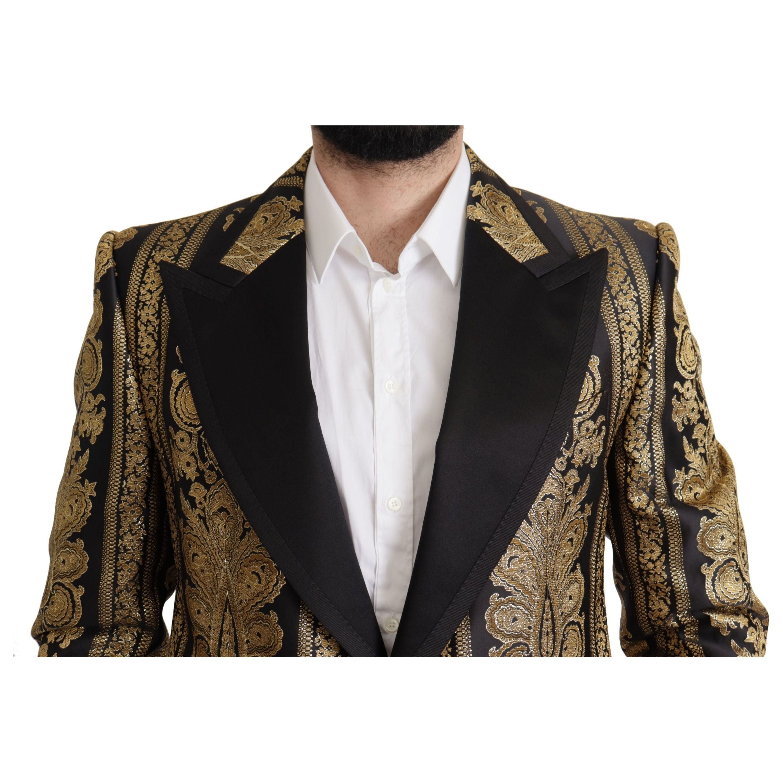 Dolce & Gabbana Black Jacquard Blazer