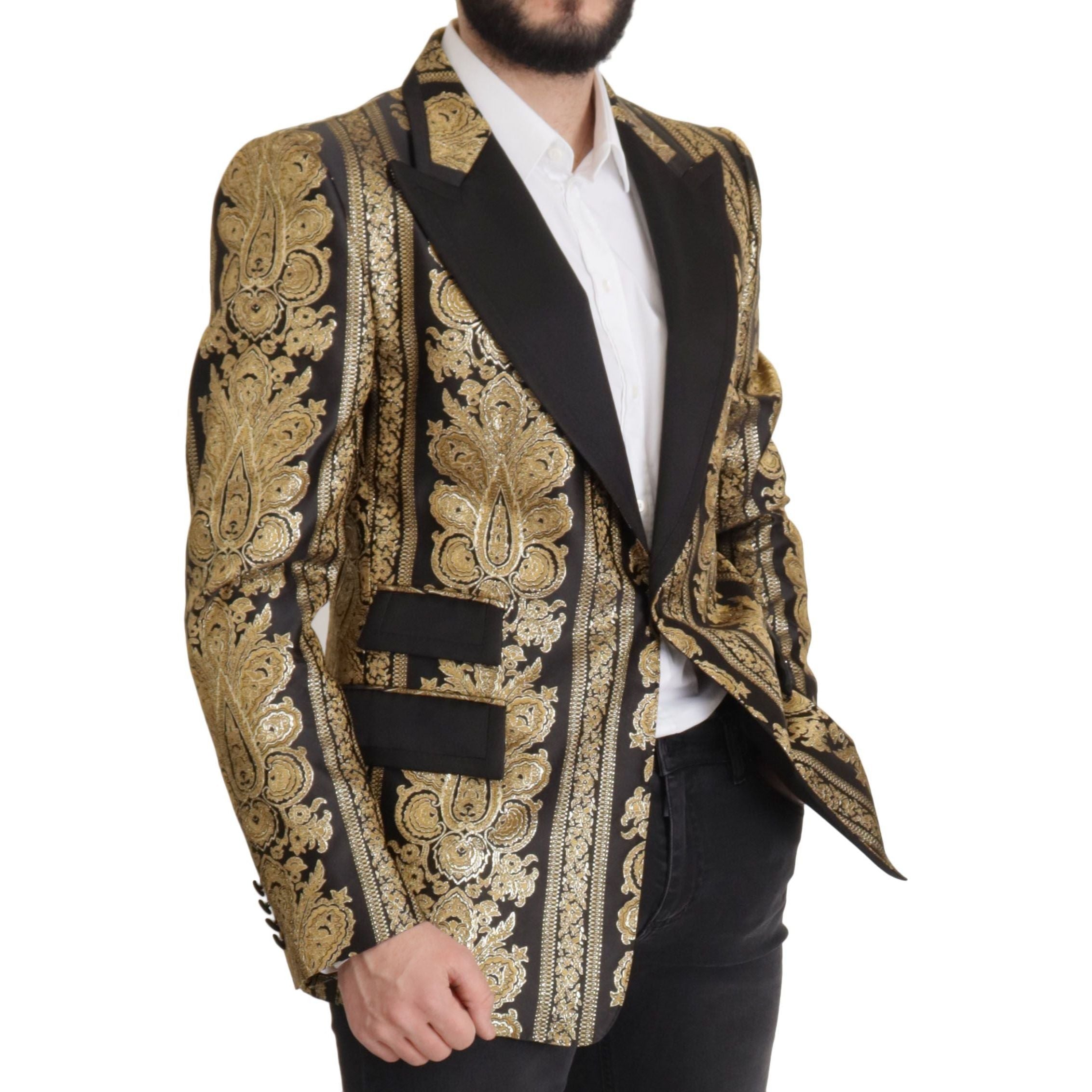 Dolce & Gabbana Black Jacquard Blazer