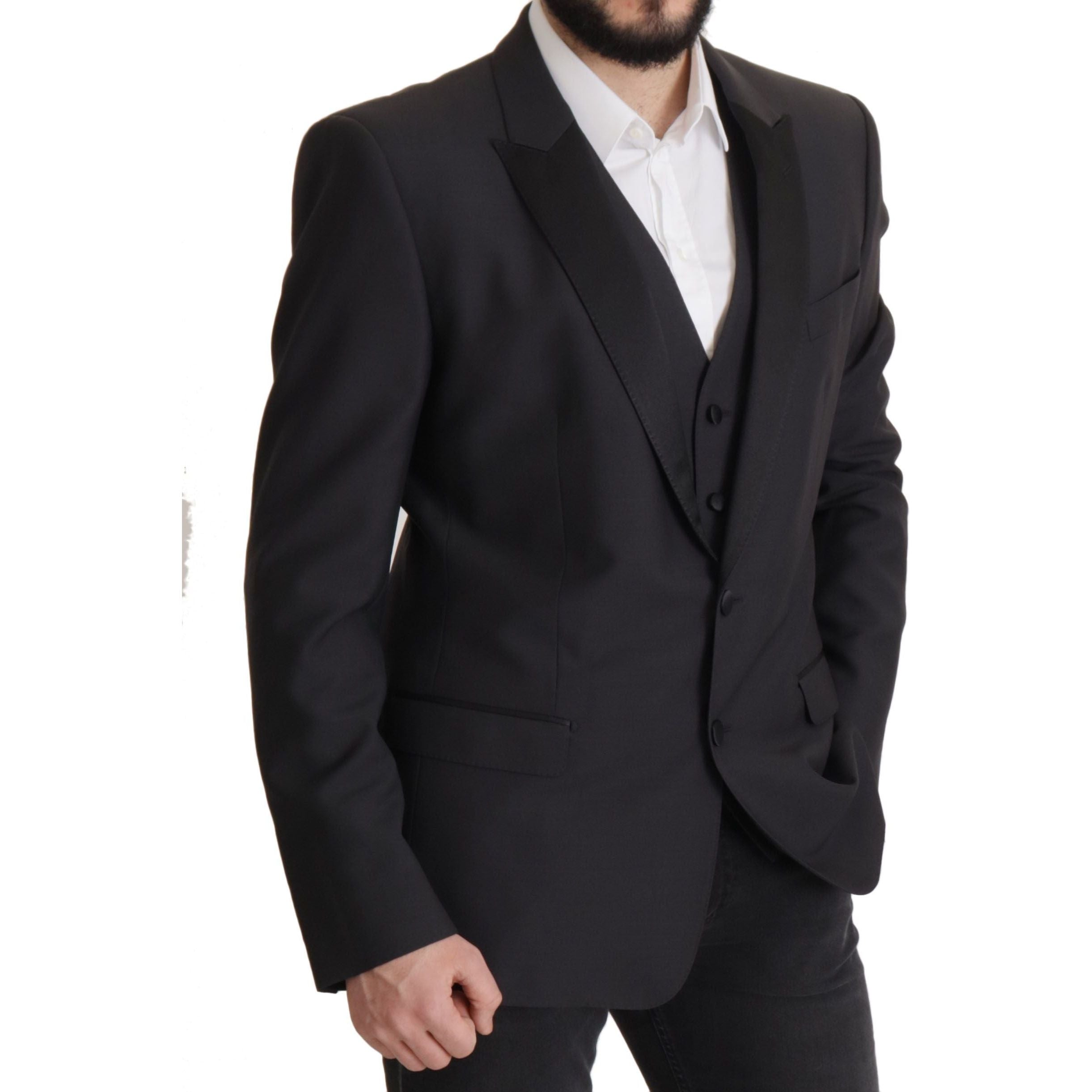 Dolce & Gabbana Dark Blue Virgin Wool Blazer