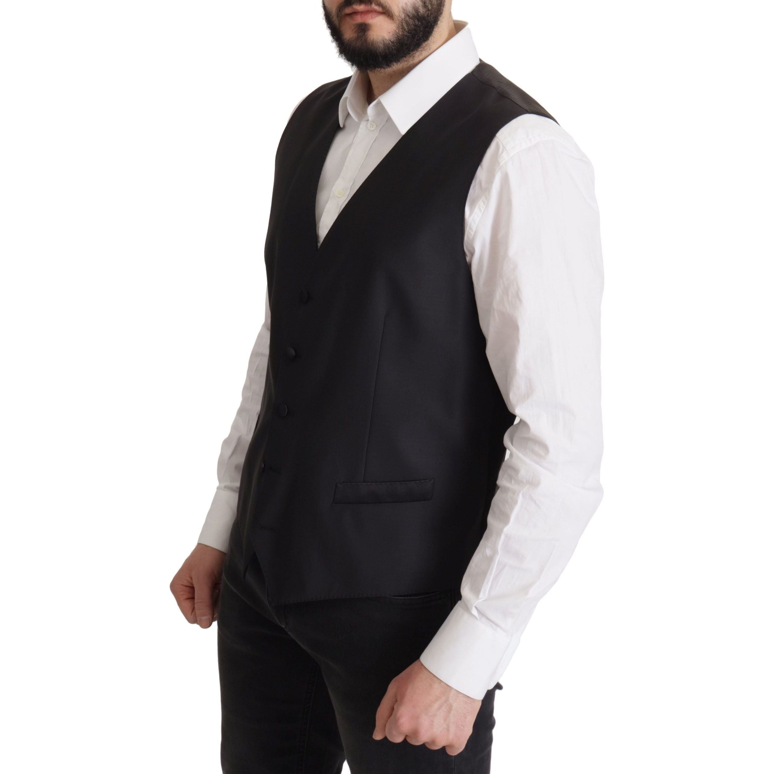 Dolce & Gabbana Dark Blue Virgin Wool Blazer