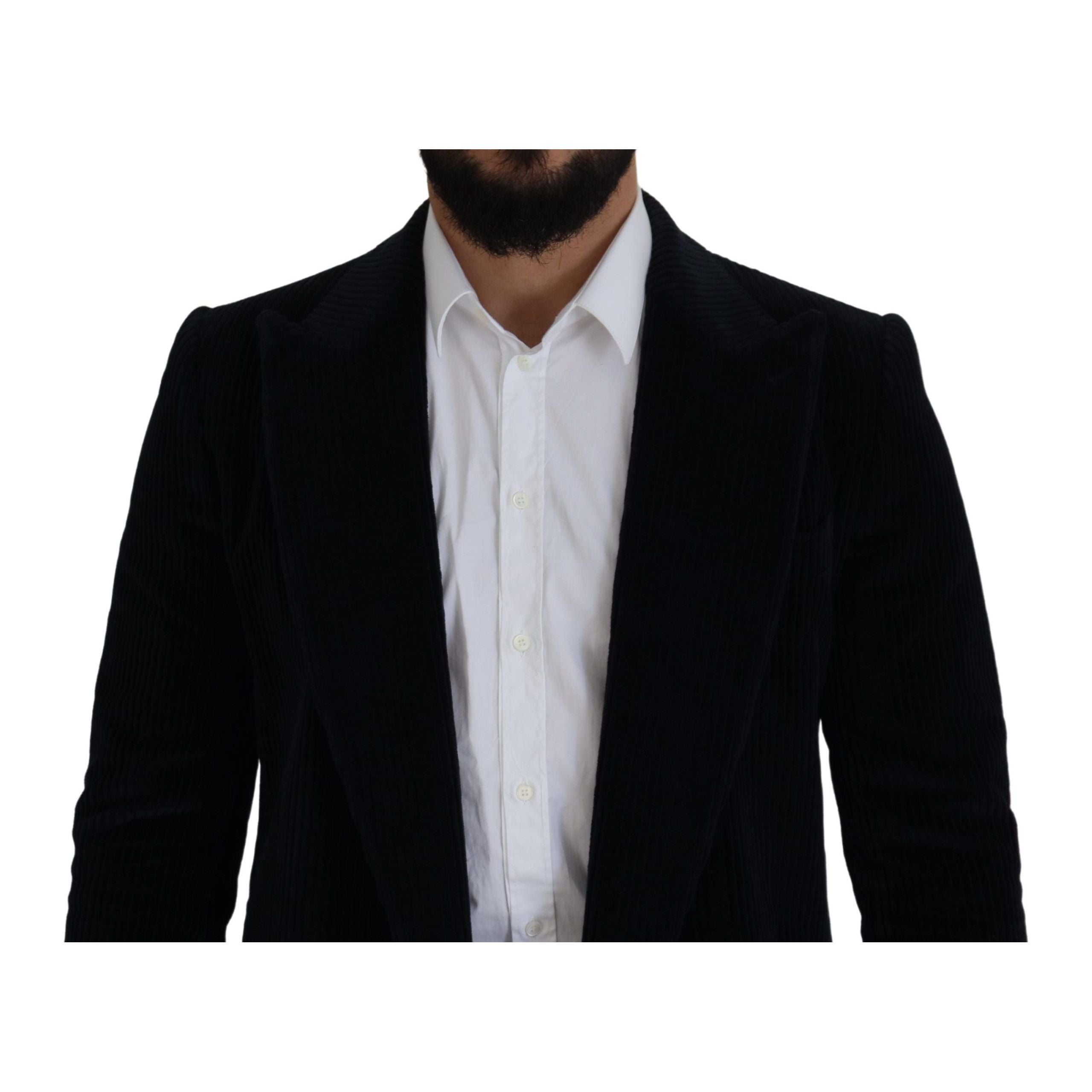 Dolce & Gabbana Black Cotton Long Cardigan Jacket