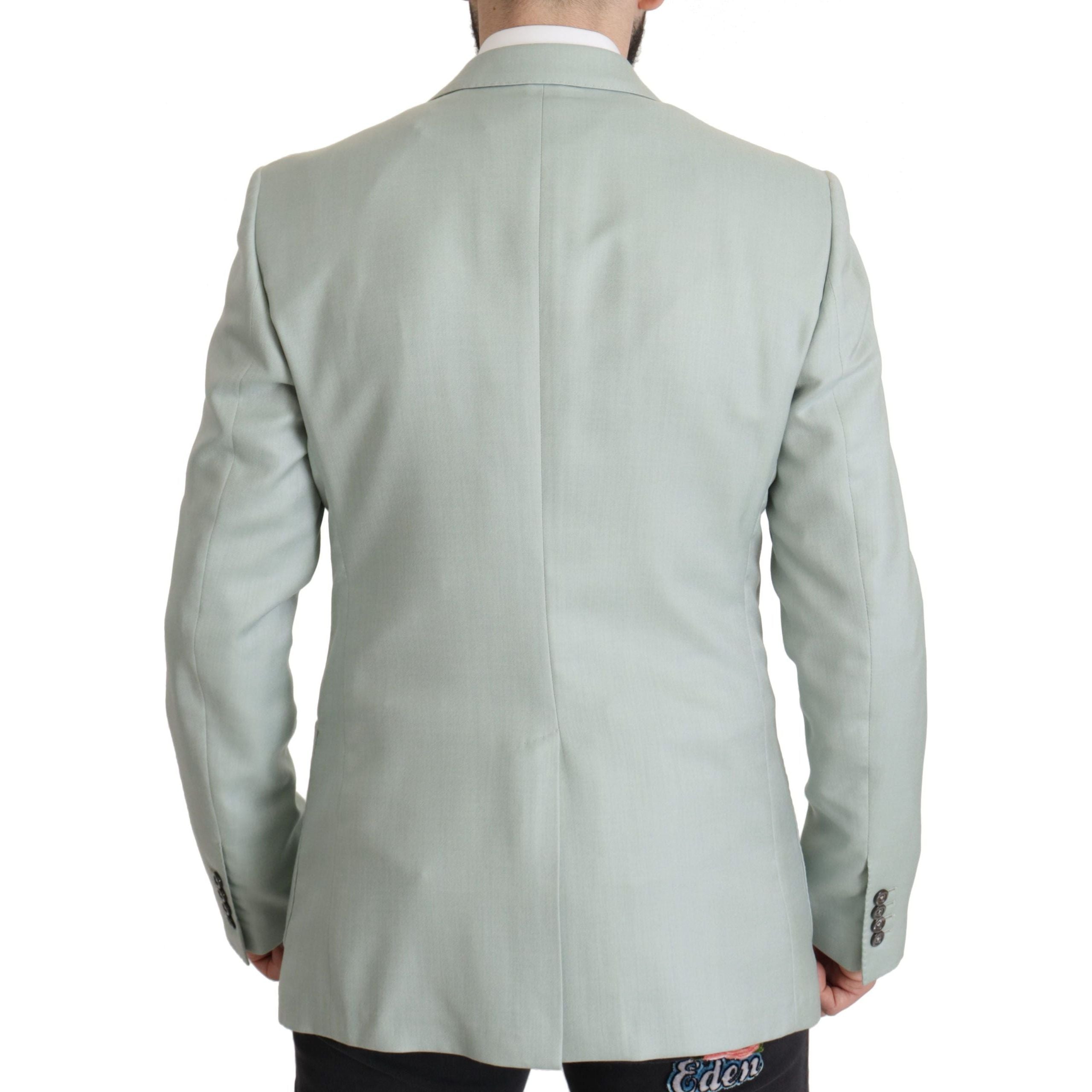 Dolce & Gabbana Mint Green Silk-Cashmere Blazer