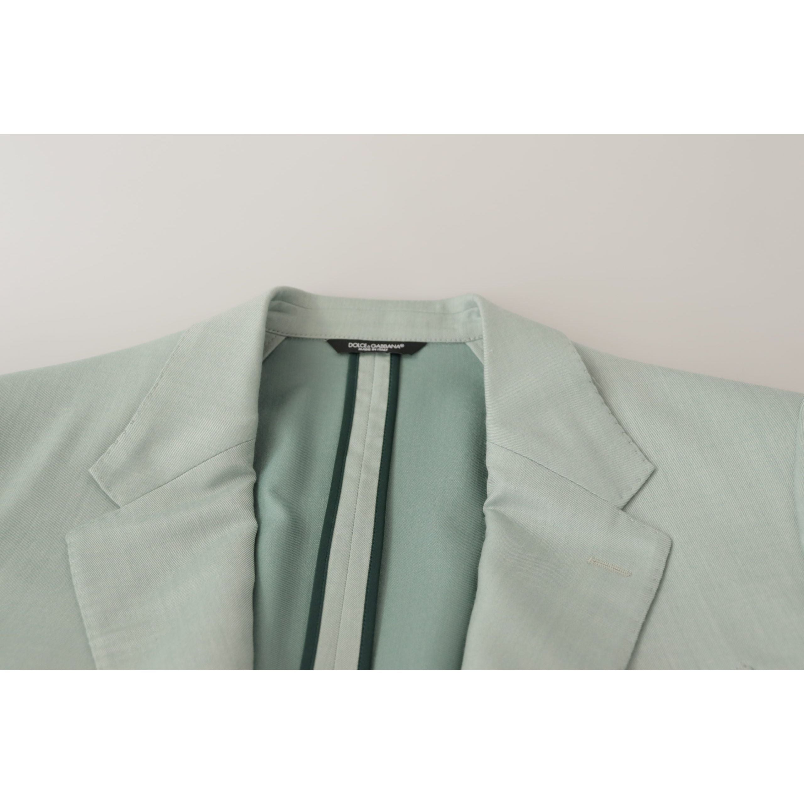 Dolce & Gabbana Mint Green Silk-Cashmere Blazer