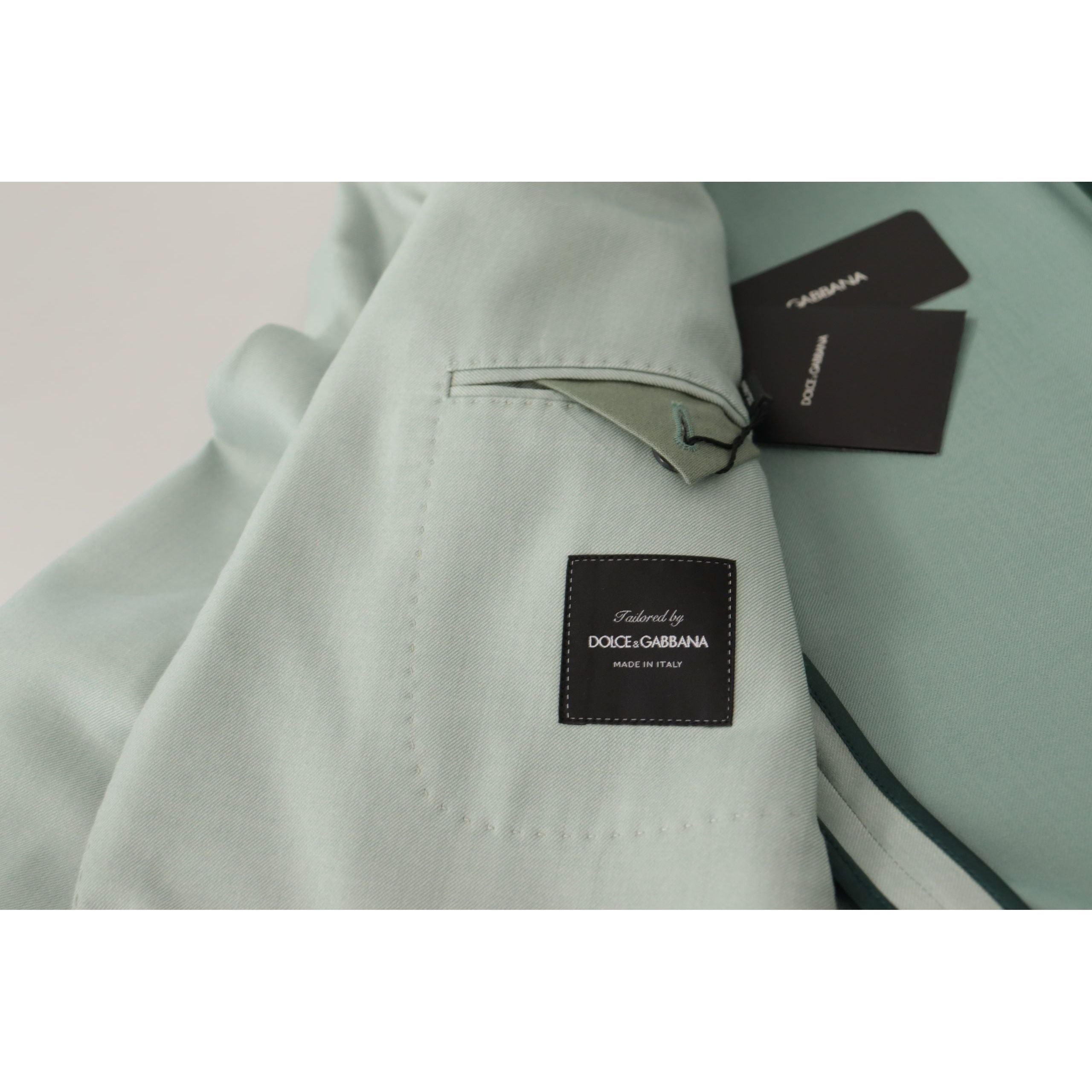 Dolce & Gabbana Mint Green Silk-Cashmere Blazer