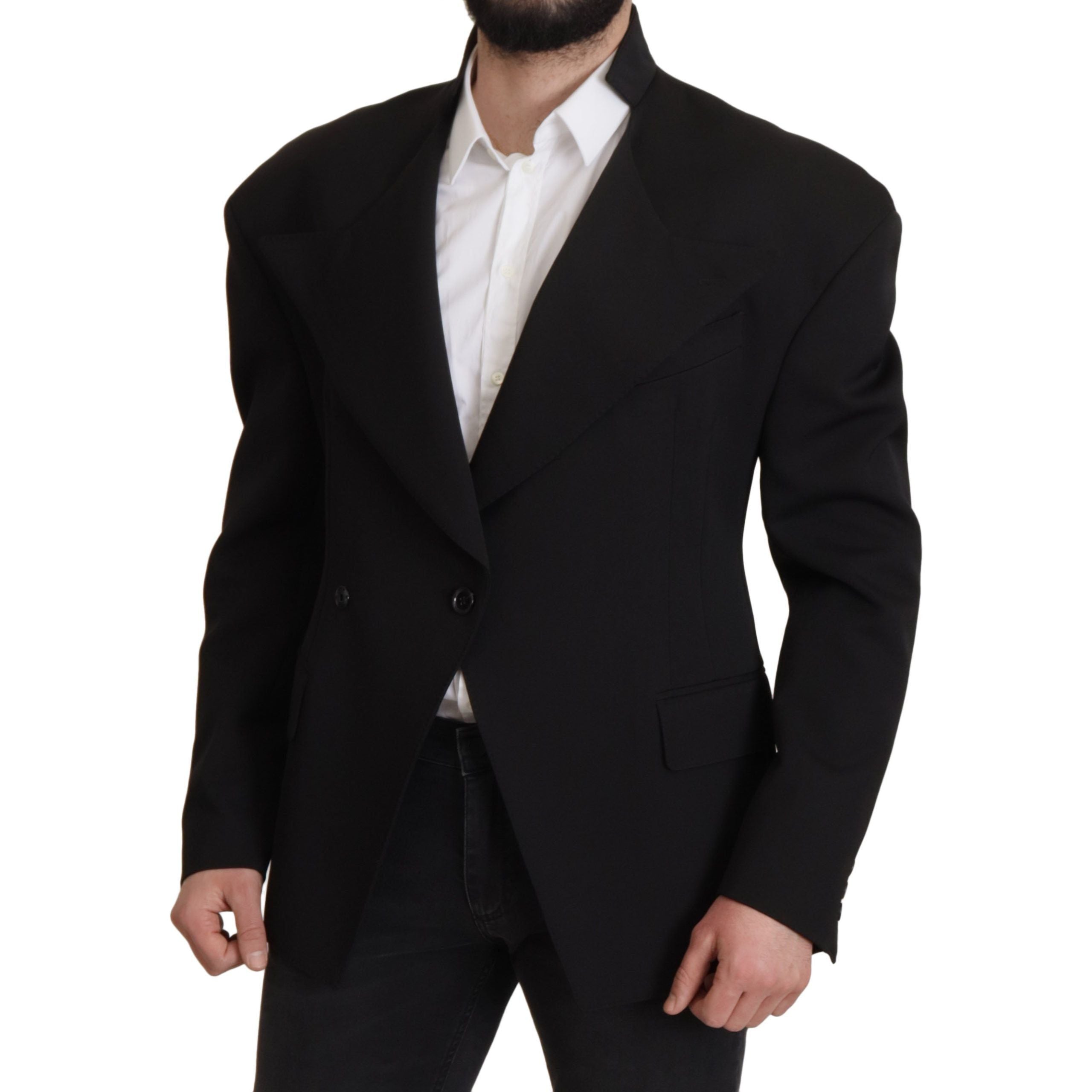 Dolce & Gabbana Navy Wool Blend Blazer