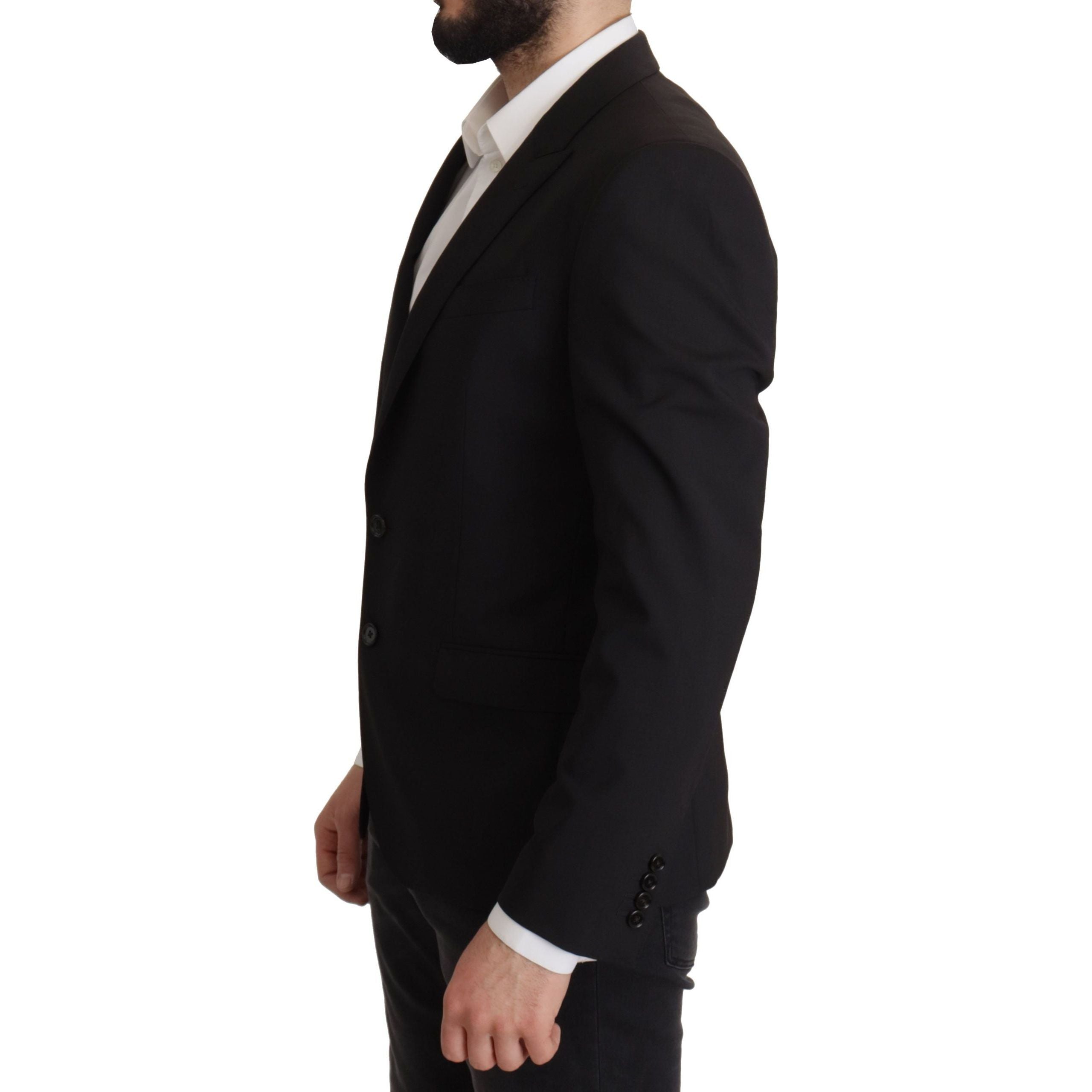 Dolce & Gabbana Black Virgin Wool Blazer Jacket