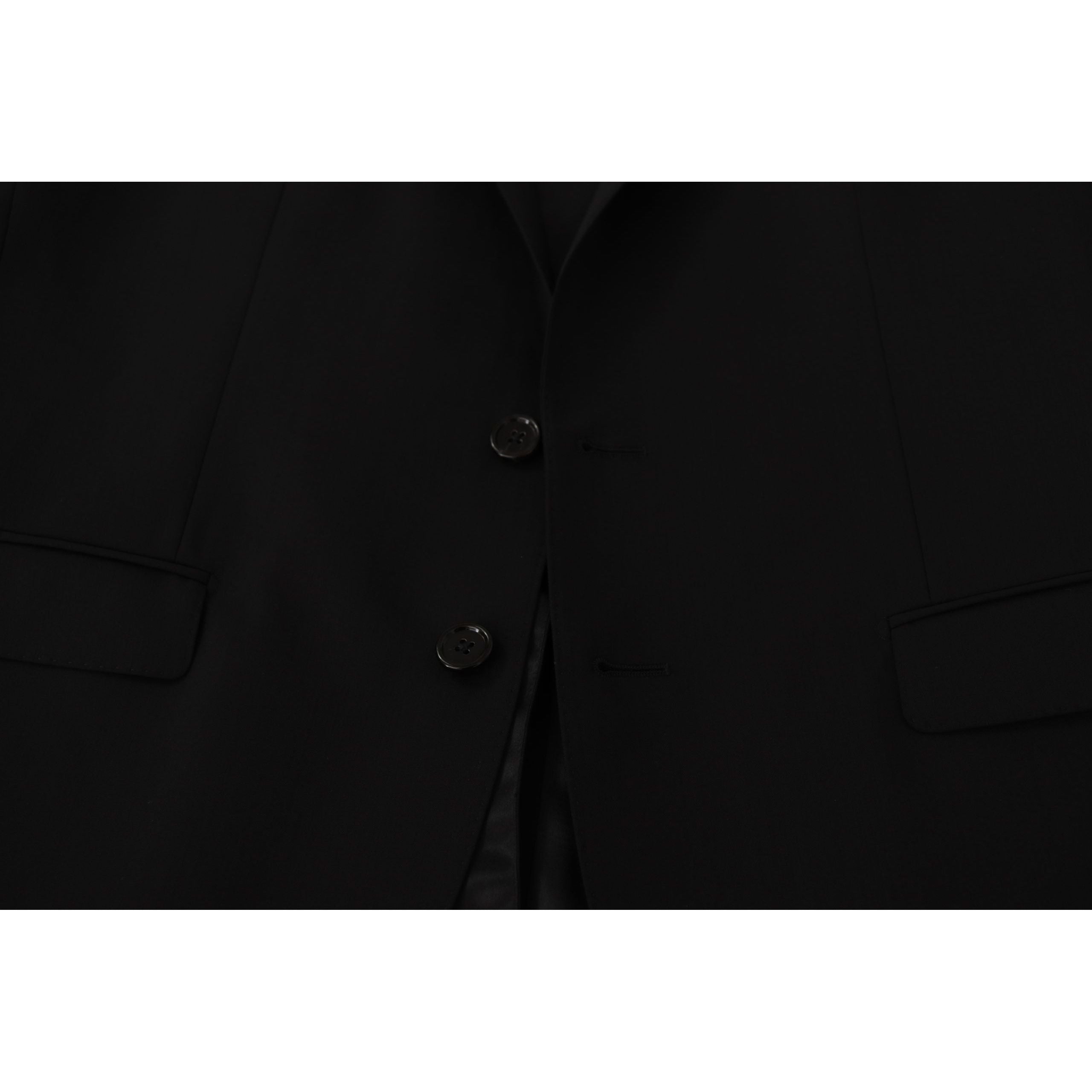 Dolce & Gabbana Black Virgin Wool Blazer Jacket