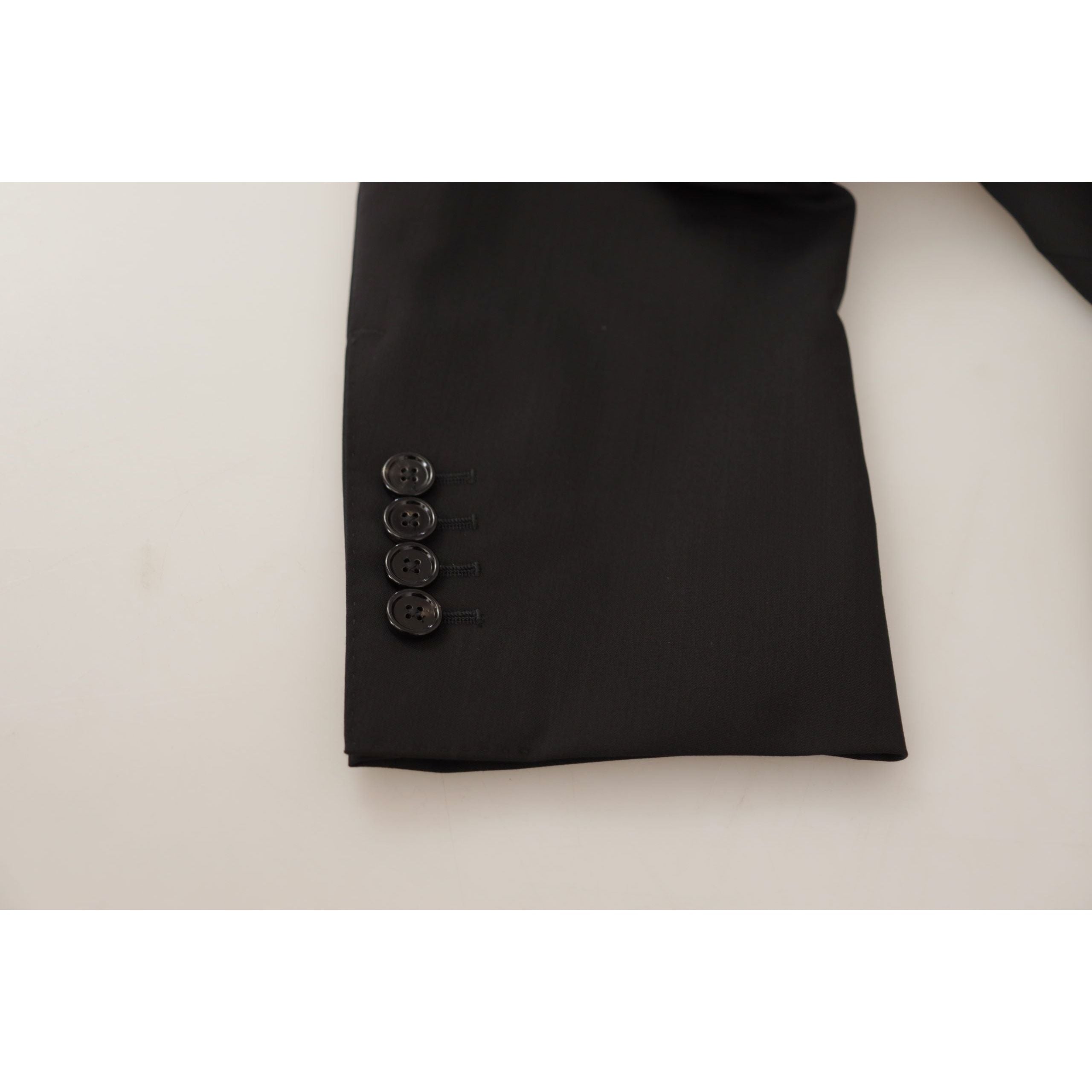 Dolce & Gabbana Black Virgin Wool Blazer Jacket