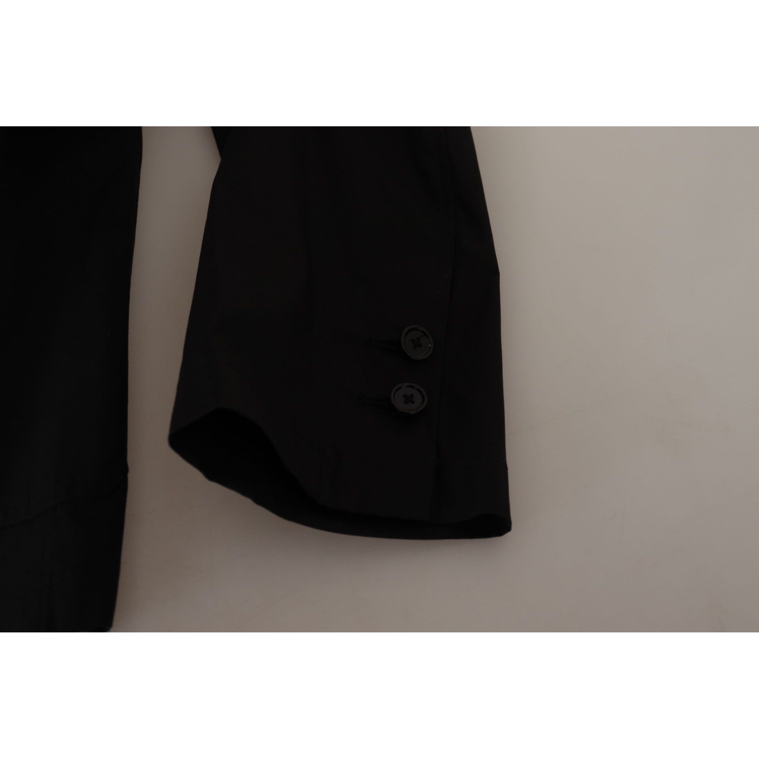 Dolce & Gabbana Black Cotton-Wool Blend Blazer Jacket
