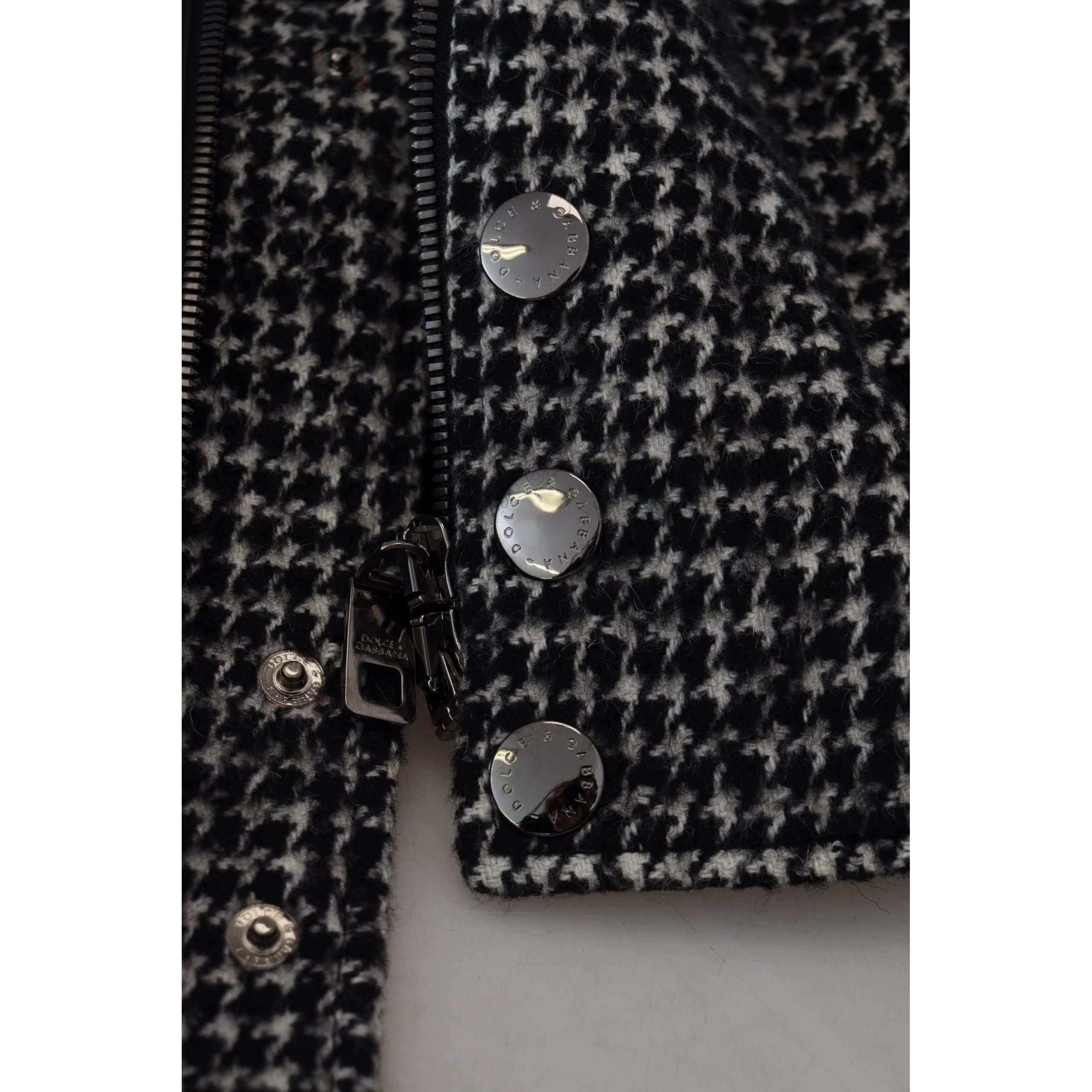 Dolce & Gabbana Multicolor Leather Bomber Jacket