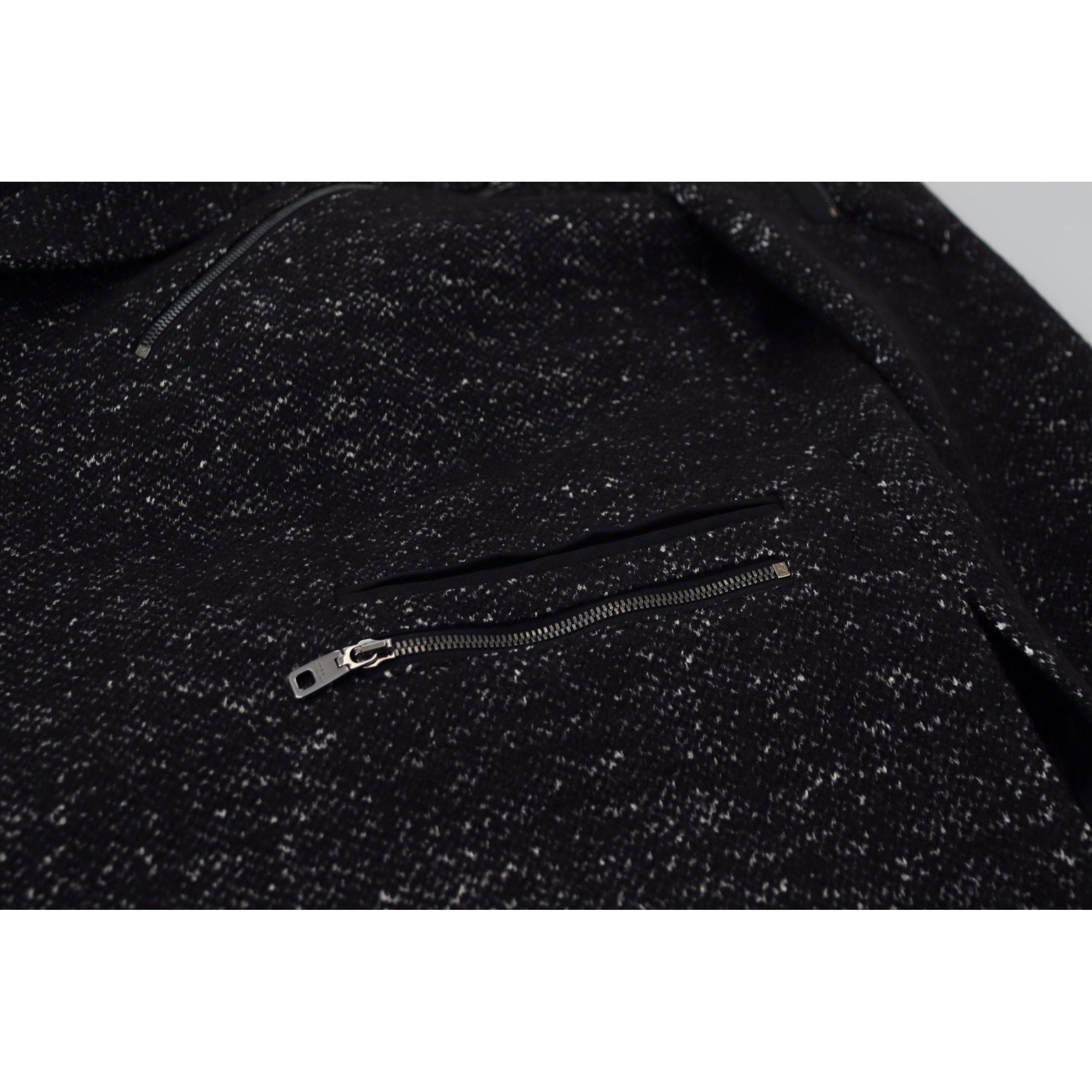 Dolce & Gabbana Grey Patterned Wool Double Breasted Jacket