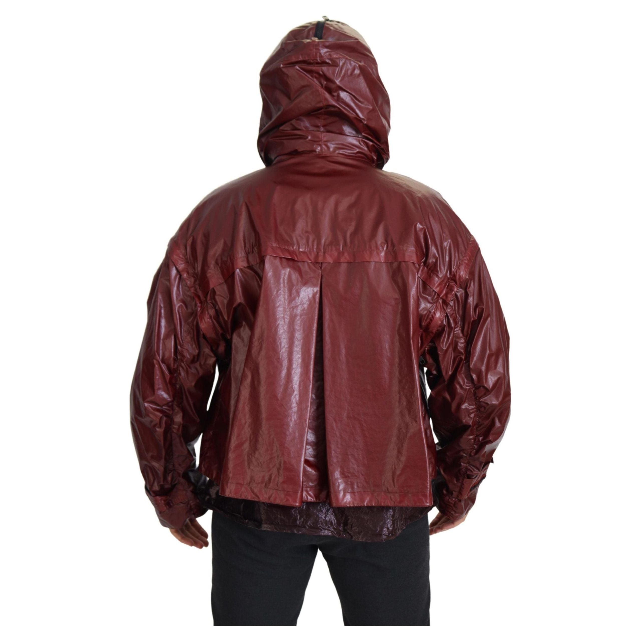 Dolce & Gabbana Bordeaux Cotton Full Zip Hooded Jacket