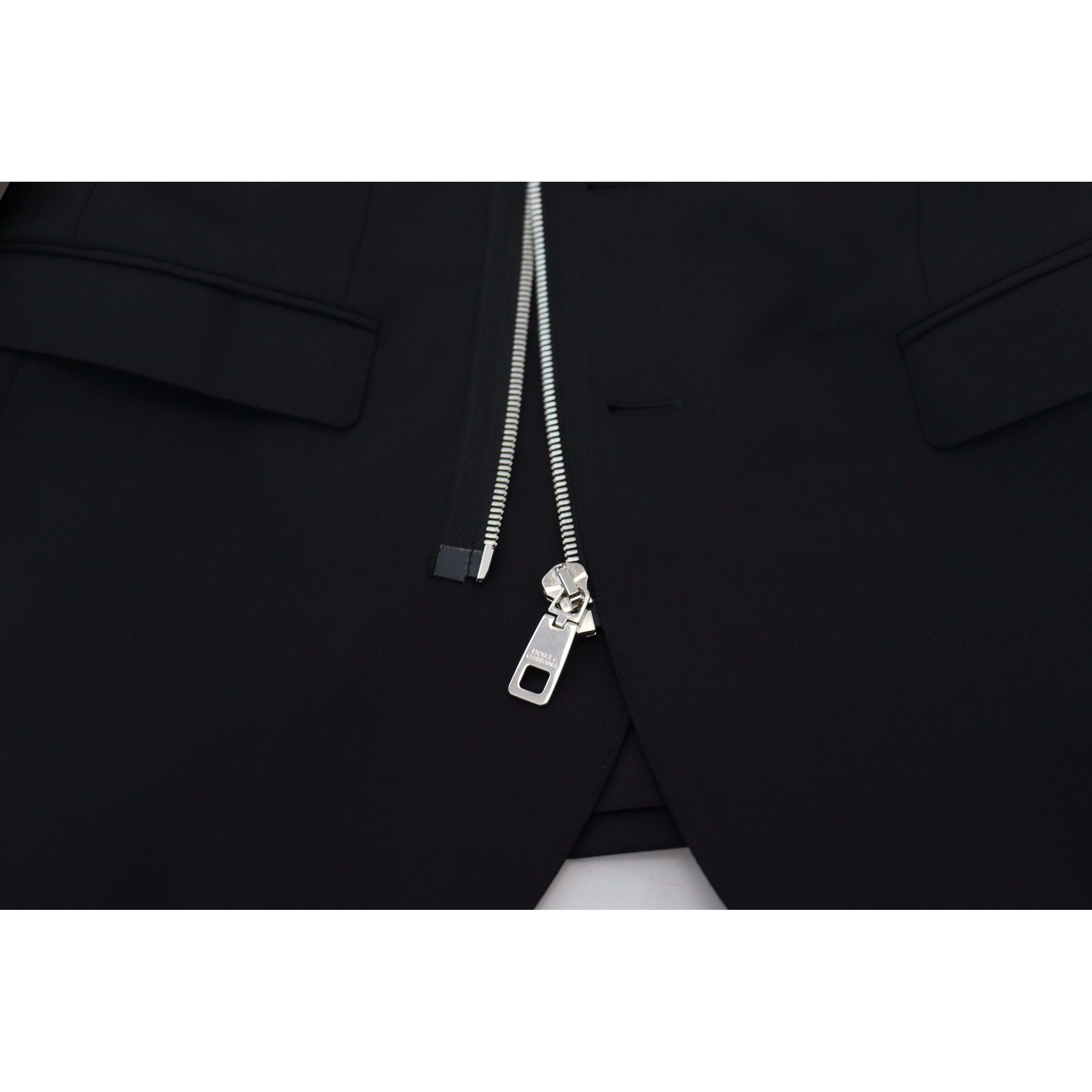 Dolce & Gabbana Black Virgin Wool Jacket Elegance