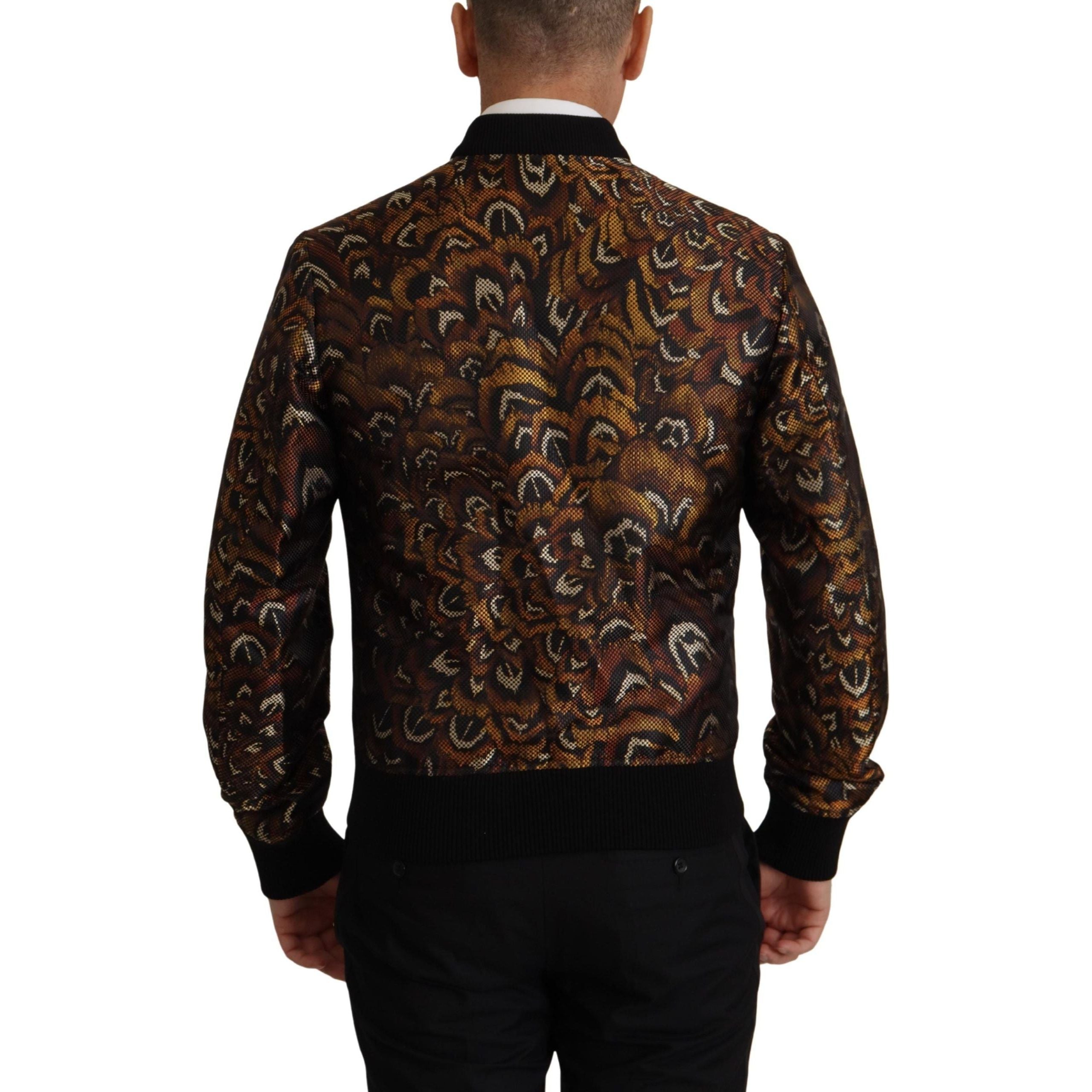 Dolce & Gabbana Brown Cotton Blouson Jacket for Timeless Style