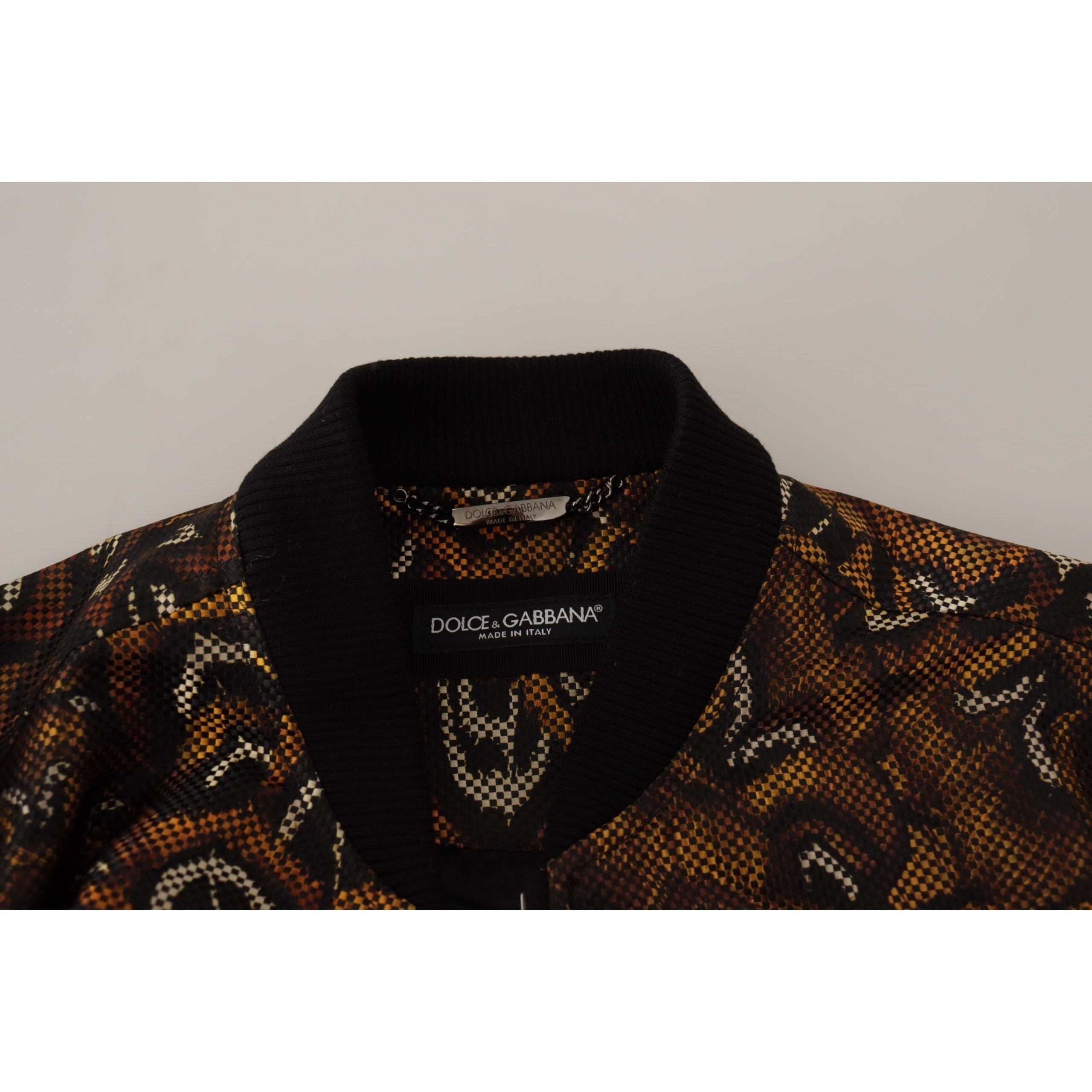 Dolce & Gabbana Brown Cotton Blouson Jacket for Timeless Style