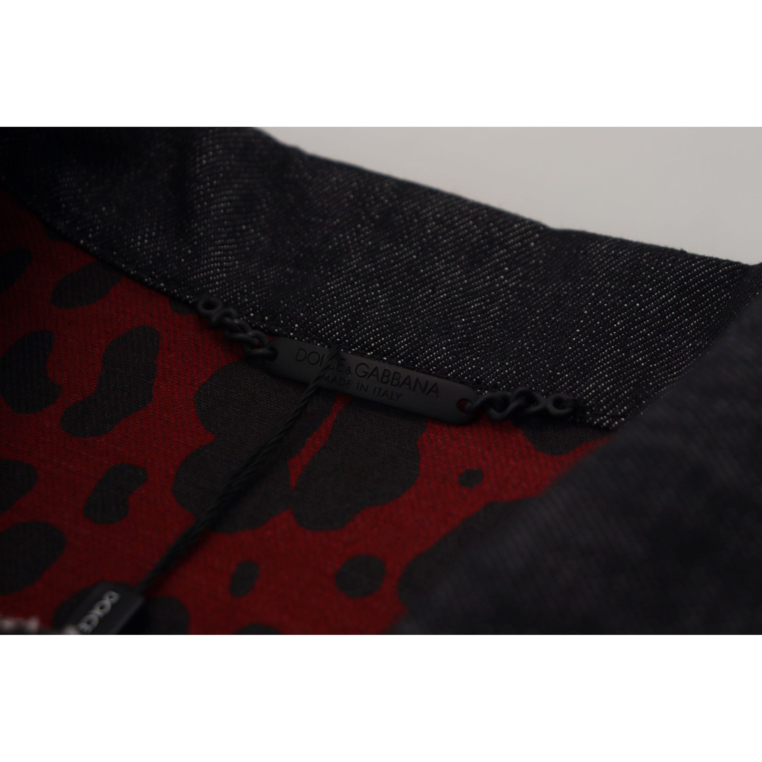 Dolce & Gabbana Black Cotton Denim Jacket for Distinct Style