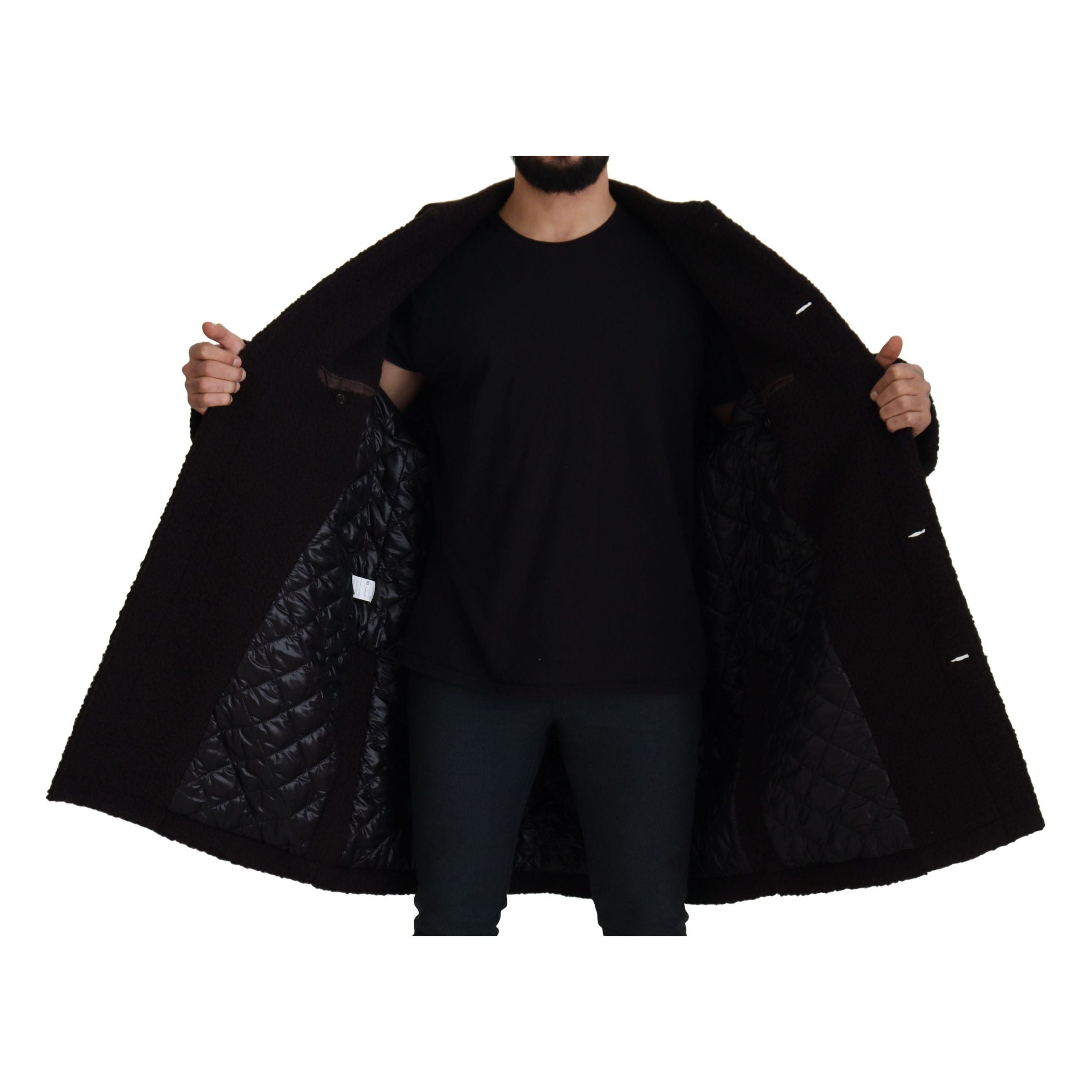 Dolce & Gabbana Black Alpaca Wool Blend Jacket