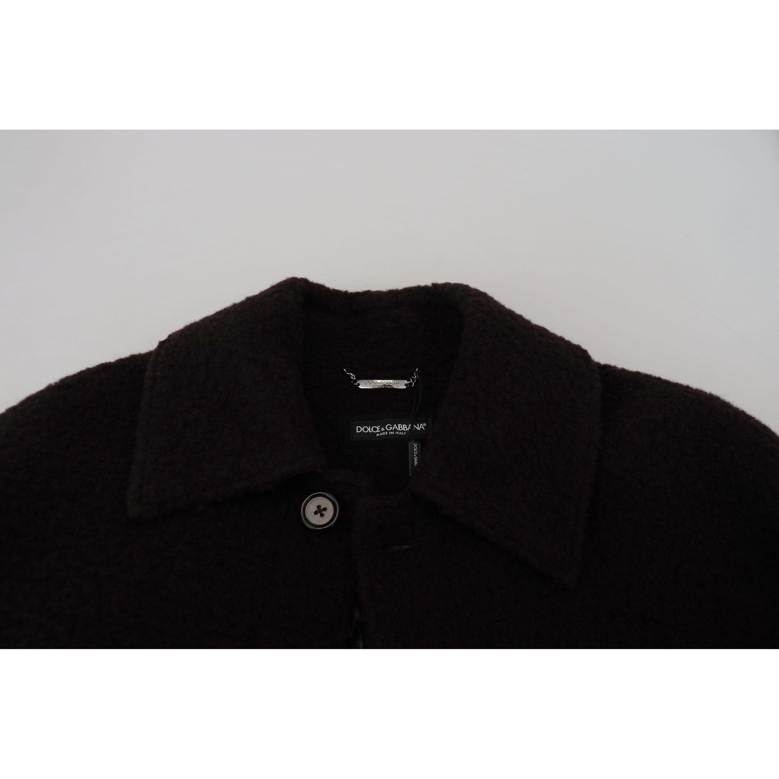 Dolce & Gabbana Black Alpaca Wool Blend Jacket