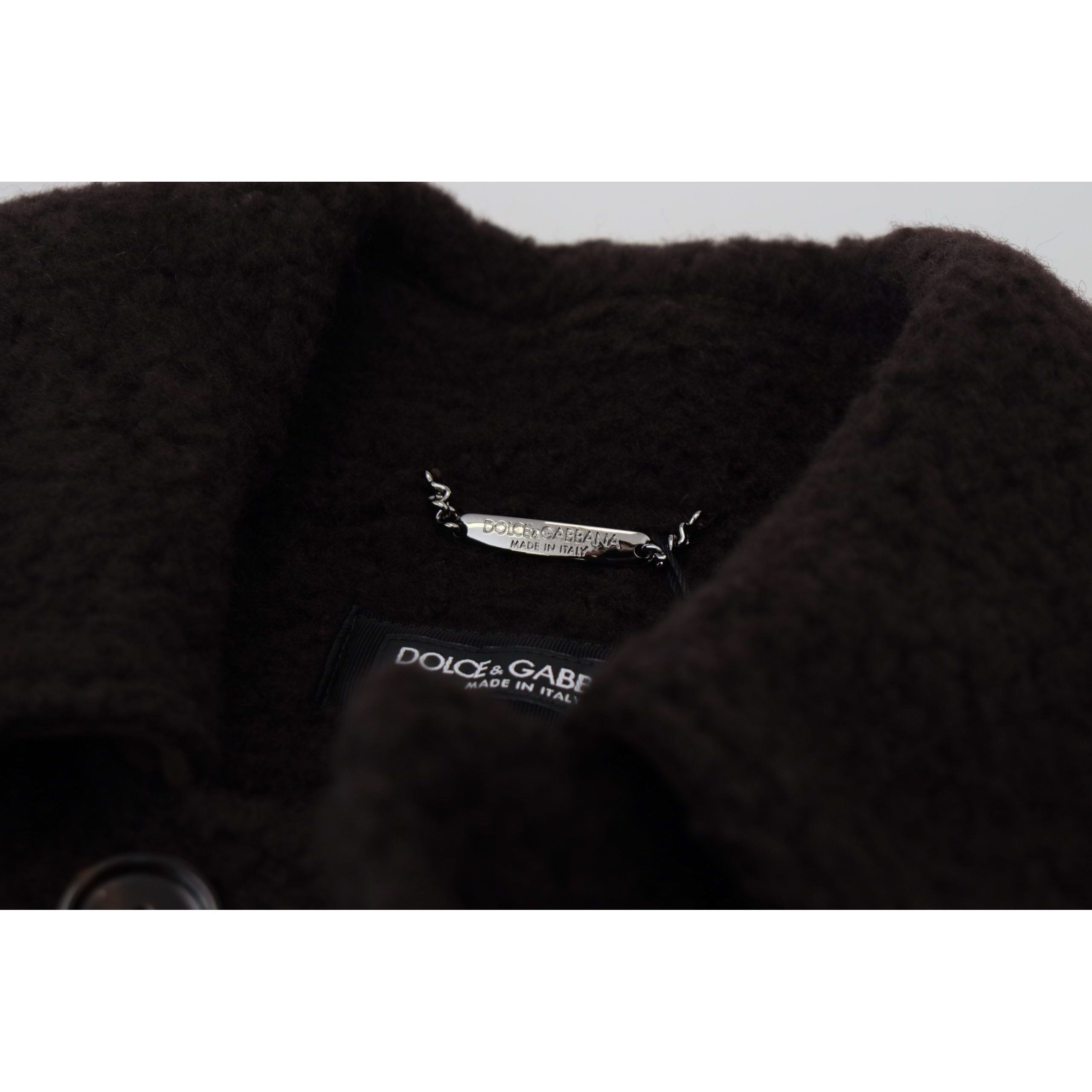 Dolce & Gabbana Black Alpaca Wool Blend Jacket