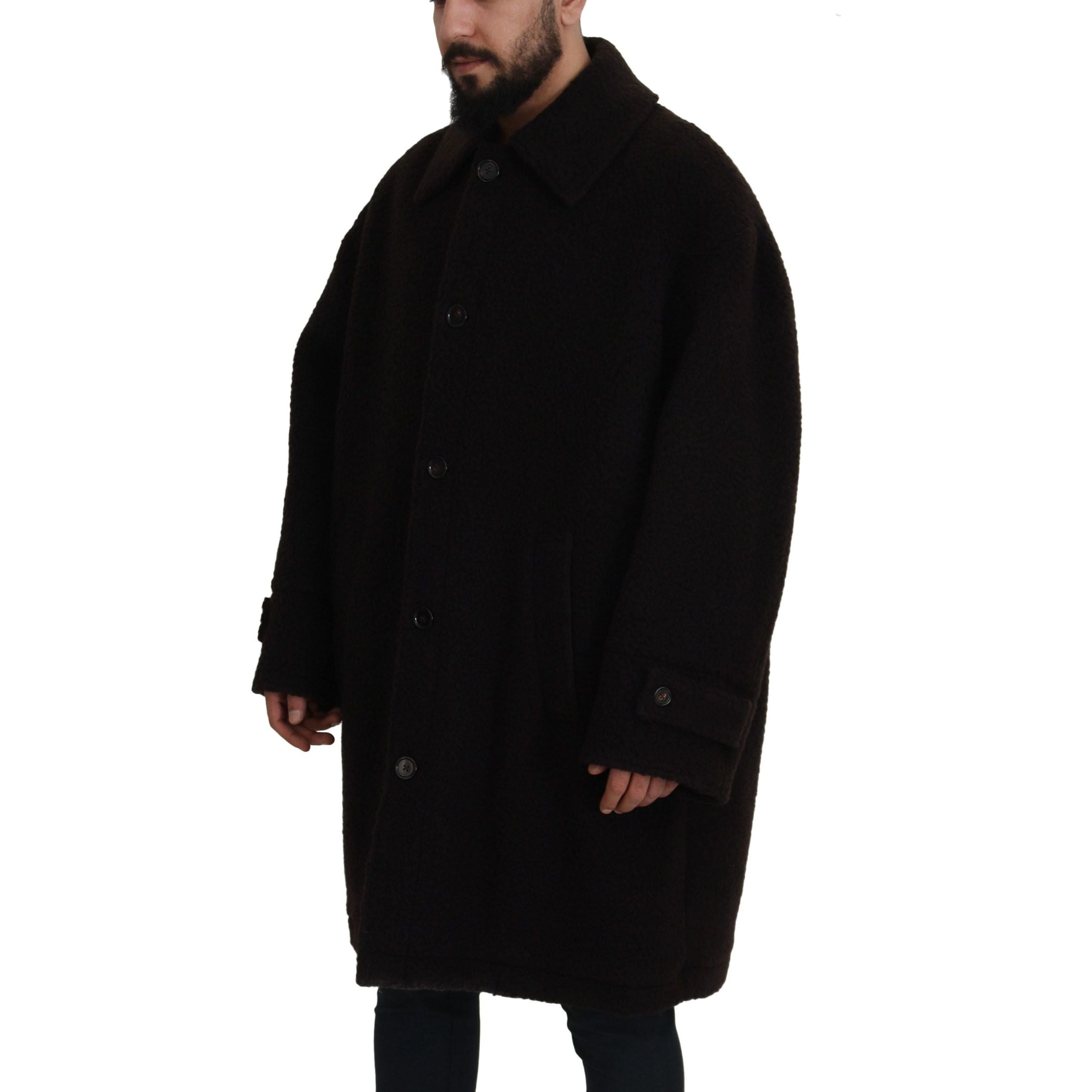 Dolce & Gabbana Black Alpaca Wool Blend Jacket