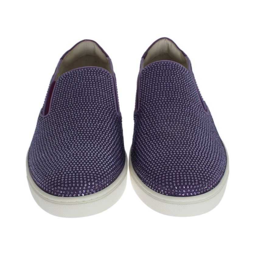 Dolce & Gabbana Purple Canvas Fashion Sneakers