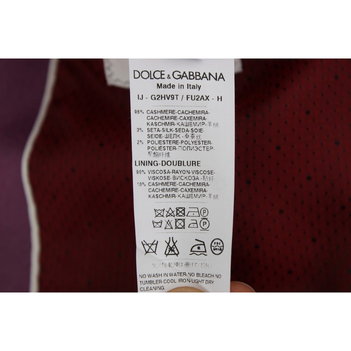 Dolce & Gabbana Purple Cashmere-Silk Blend Blazer