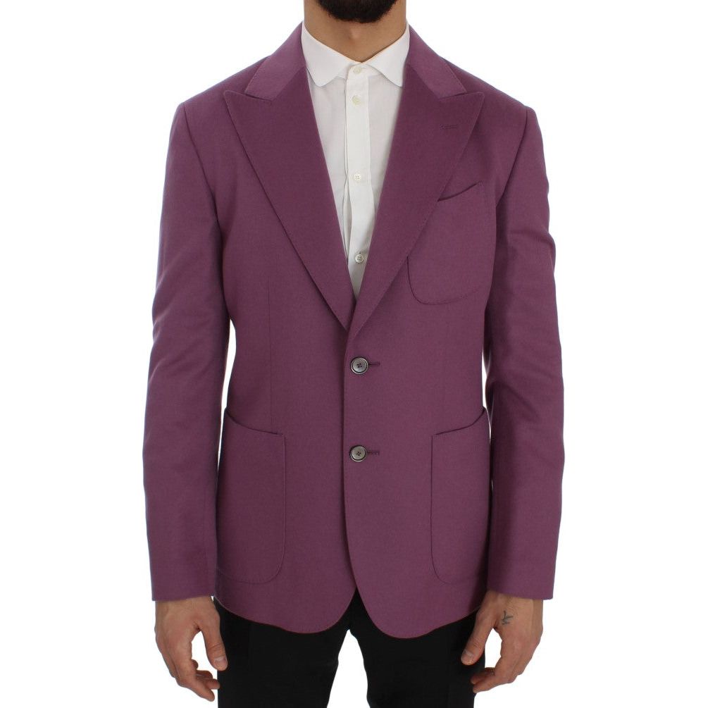 Dolce & Gabbana Purple Cashmere-Silk Blend Blazer