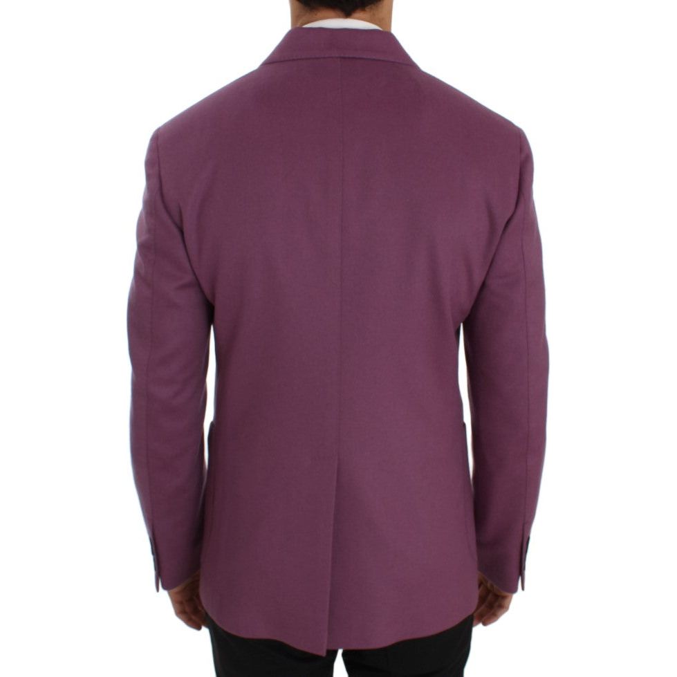 Dolce & Gabbana Purple Cashmere-Silk Blend Blazer
