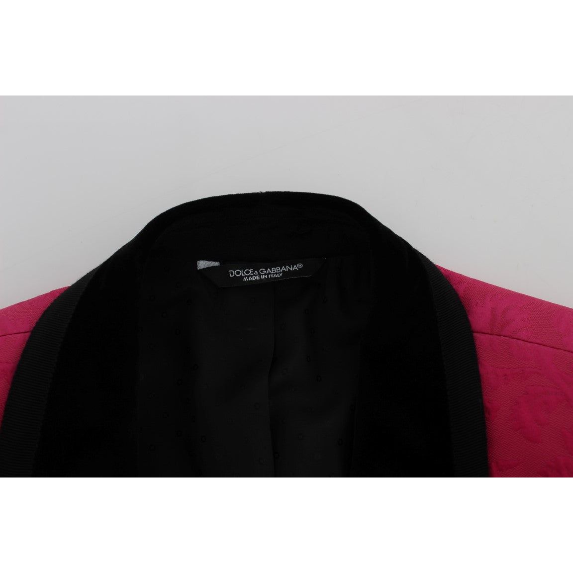 Dolce & Gabbana Pink Brocade Single-Breasted Blazer