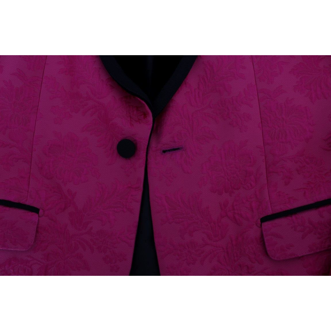 Dolce & Gabbana Pink Brocade Single-Breasted Blazer