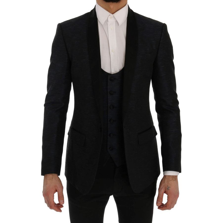 Dolce & Gabbana Blue Wool Suit Ensemble