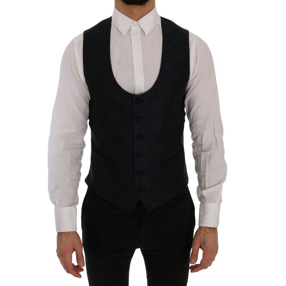Dolce & Gabbana Blue Wool Suit Ensemble
