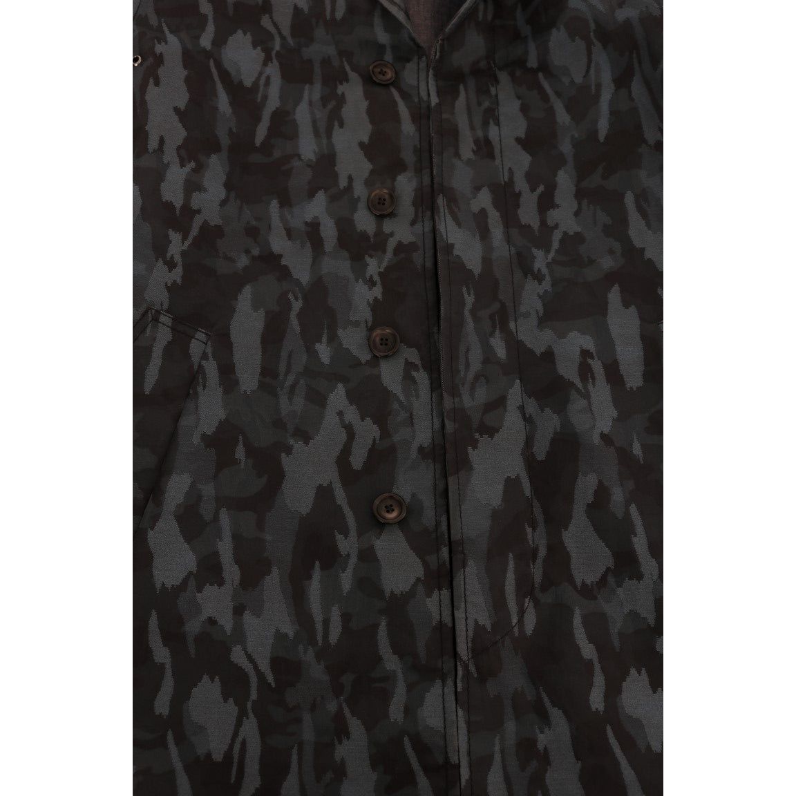 Dolce & Gabbana Blue Camouflage Cotton Trench Coat