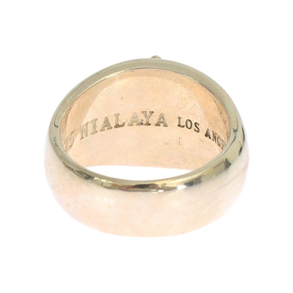 Nialaya Silver Statement Ring for Timeless Elegance