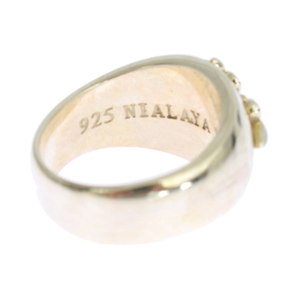 Nialaya Silver Statement Ring for Timeless Elegance