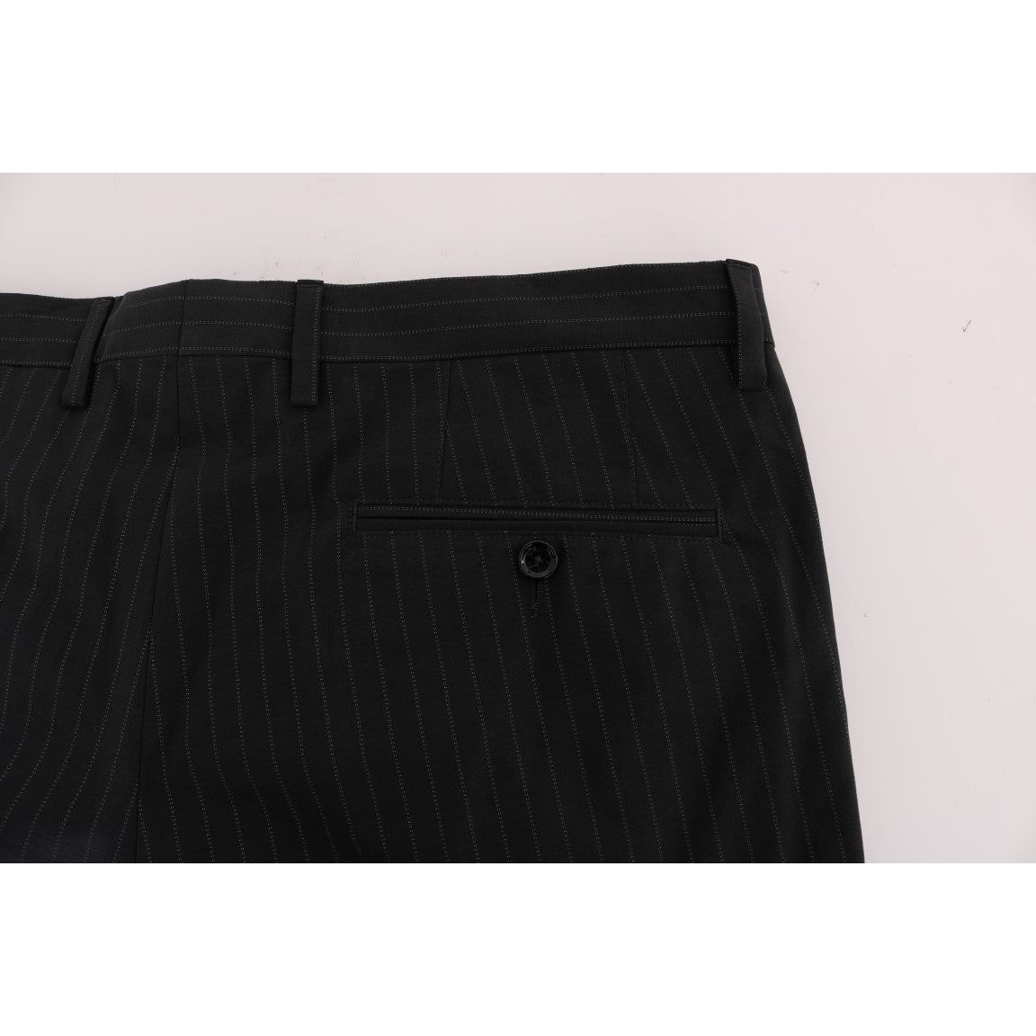 Dolce & Gabbana Navy Cotton Straight Fit Dress Trousers